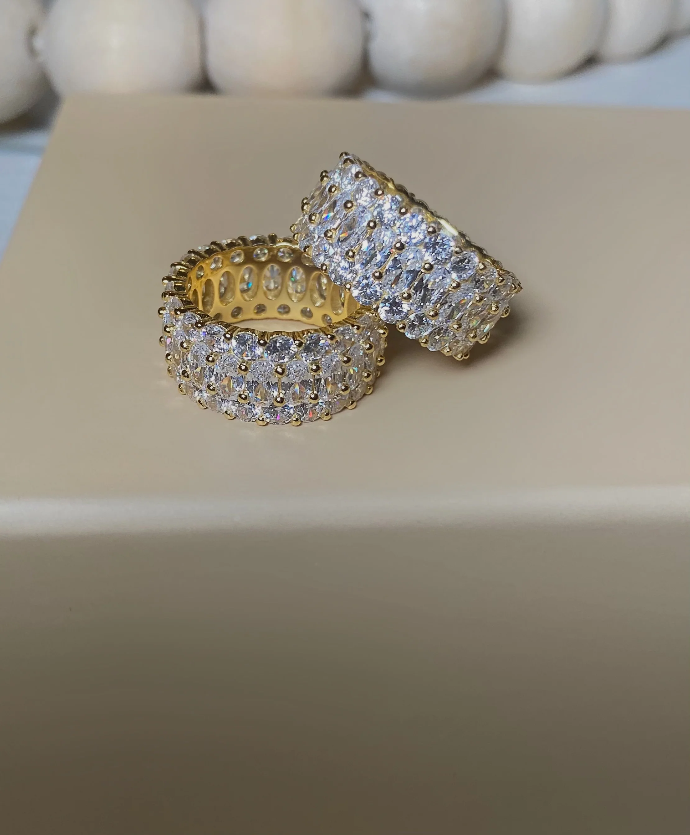 New Diamond Double Up Gold Band - Image 2
