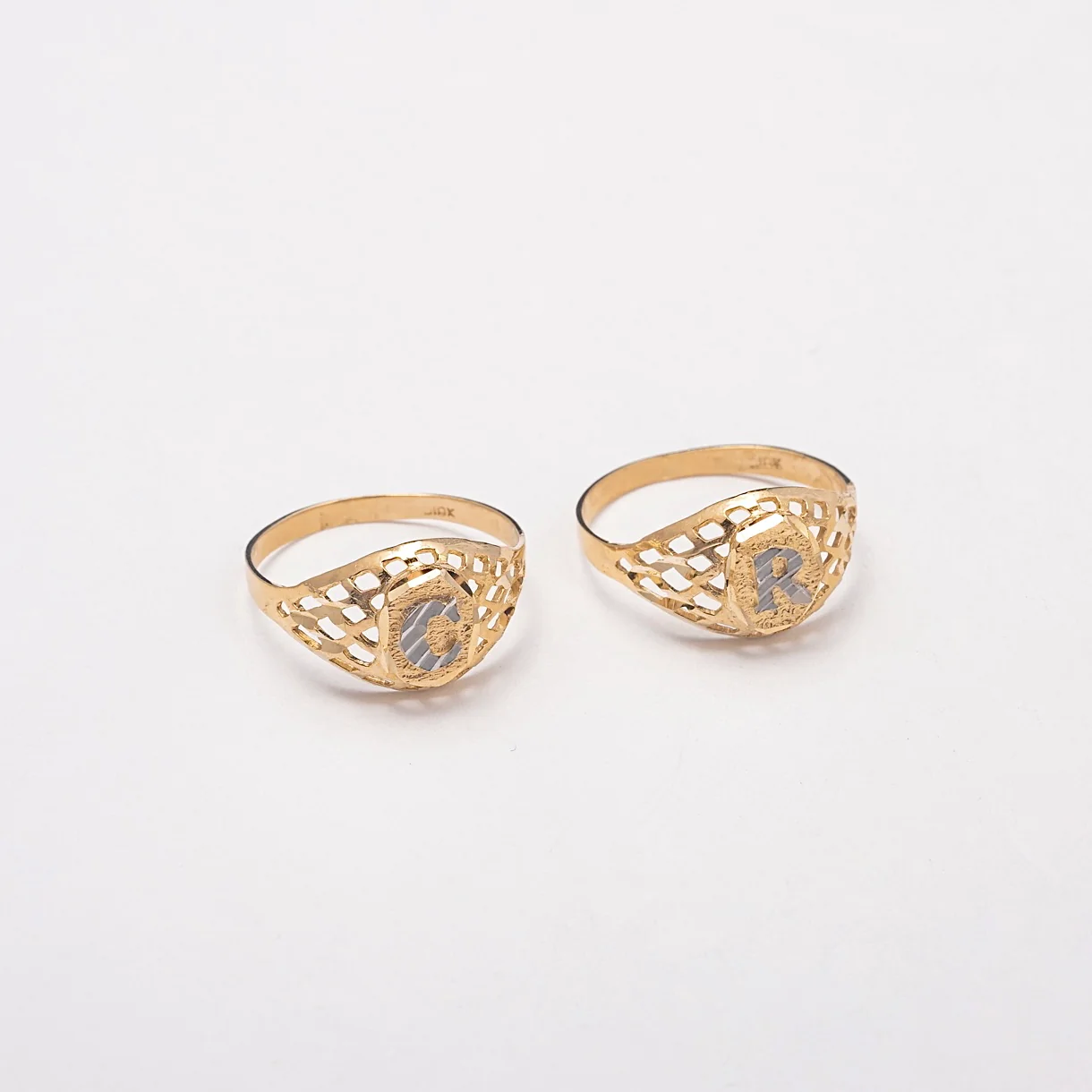 New Essential 10K Solid Gold Initial Ring
