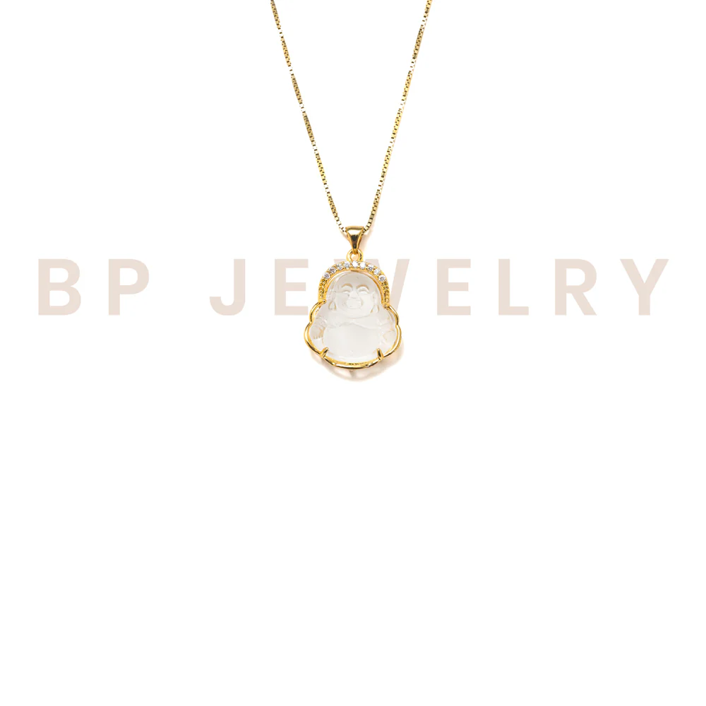 New Gold Crystal Buddha Necklace