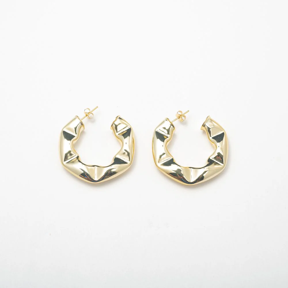 New Gold Staple Hoops