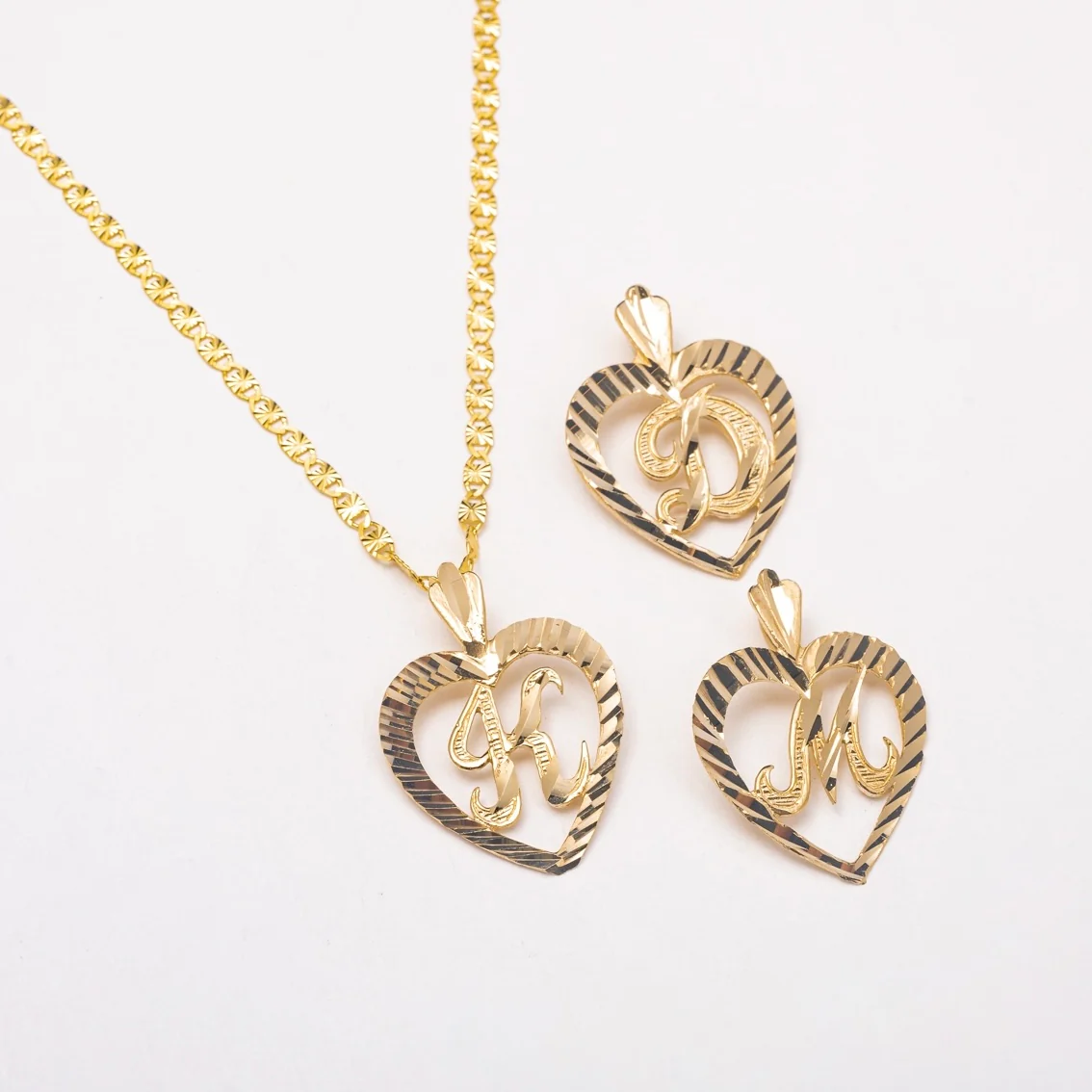 New Love 10K Solid Gold Initial Necklace