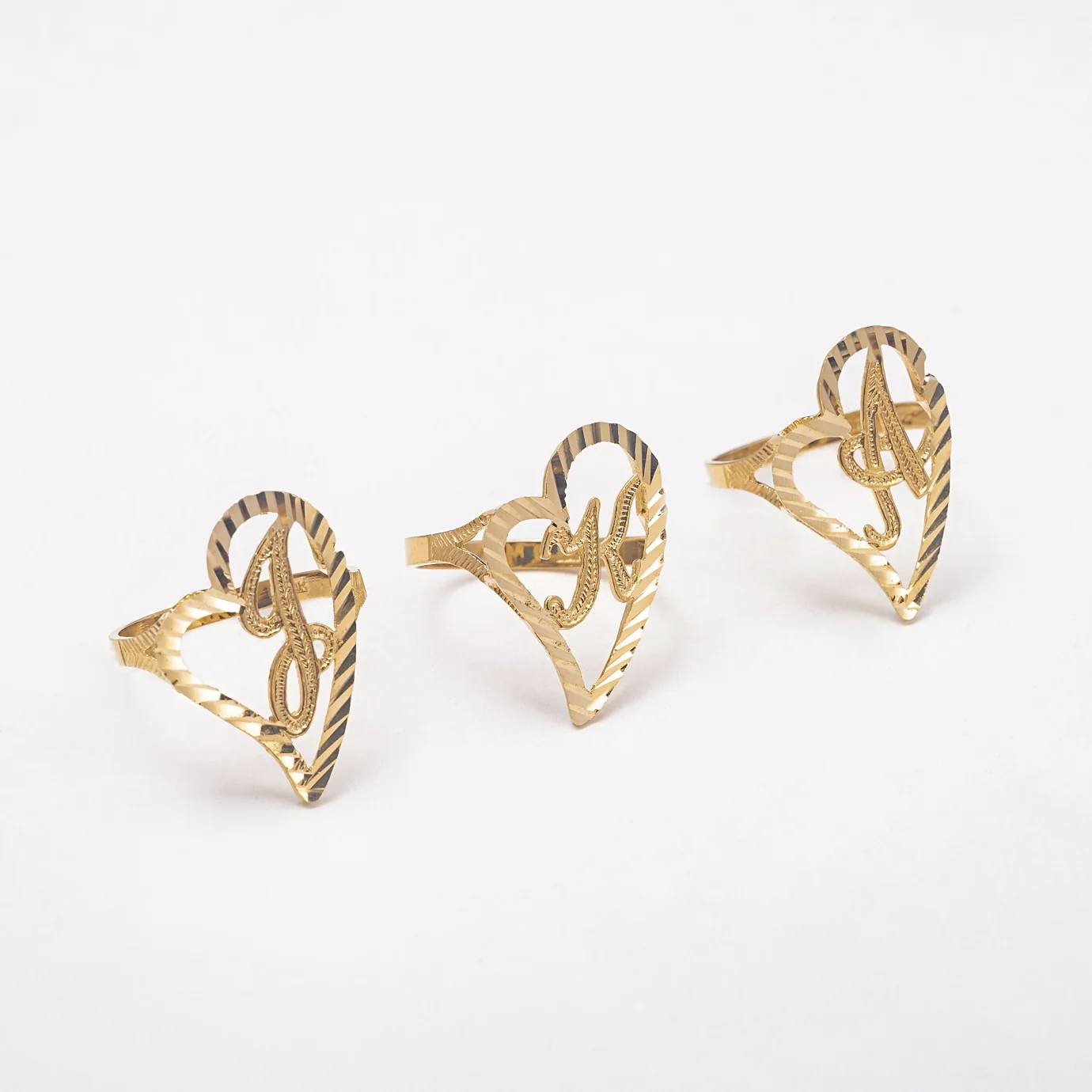 New Love 10K Solid Gold Initial Ring