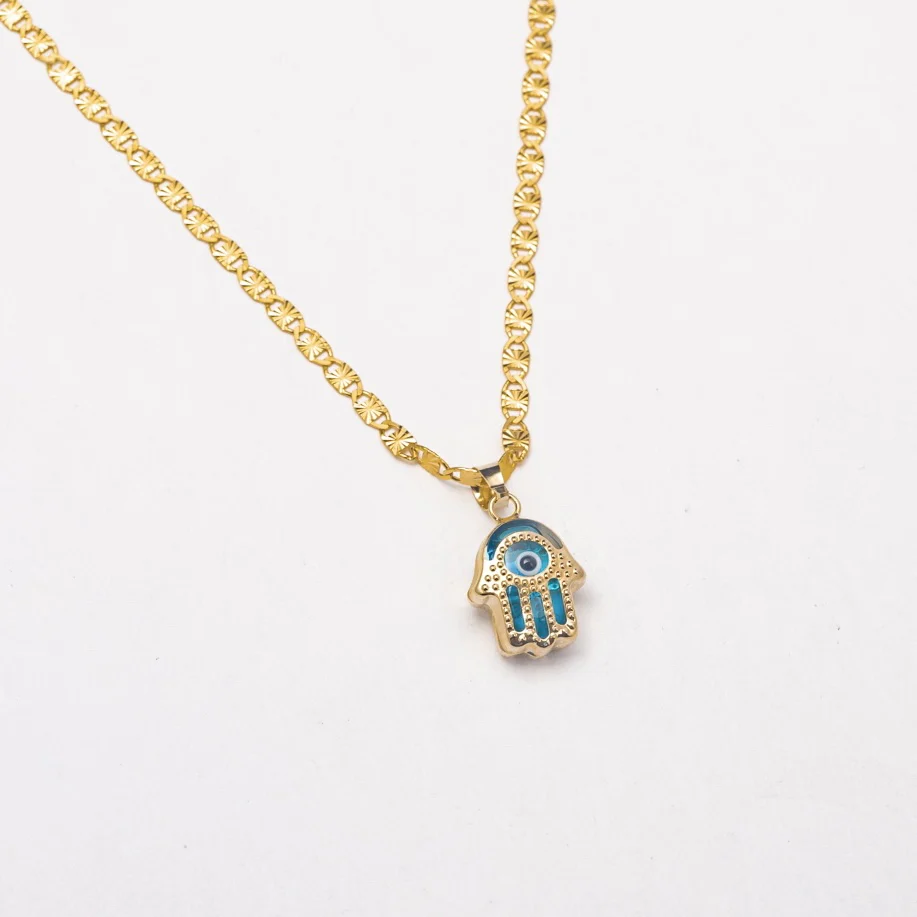 New Protection 10K Solid Gold Necklace