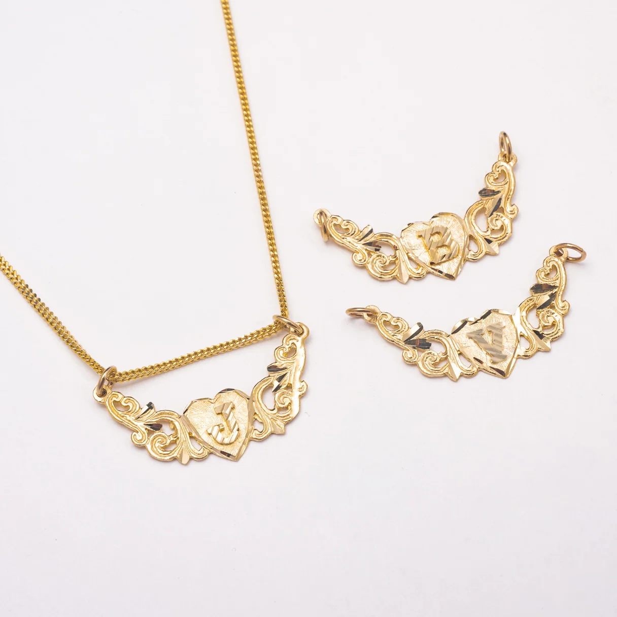 New Self Love Bar 10K Solid Gold Initial Necklace