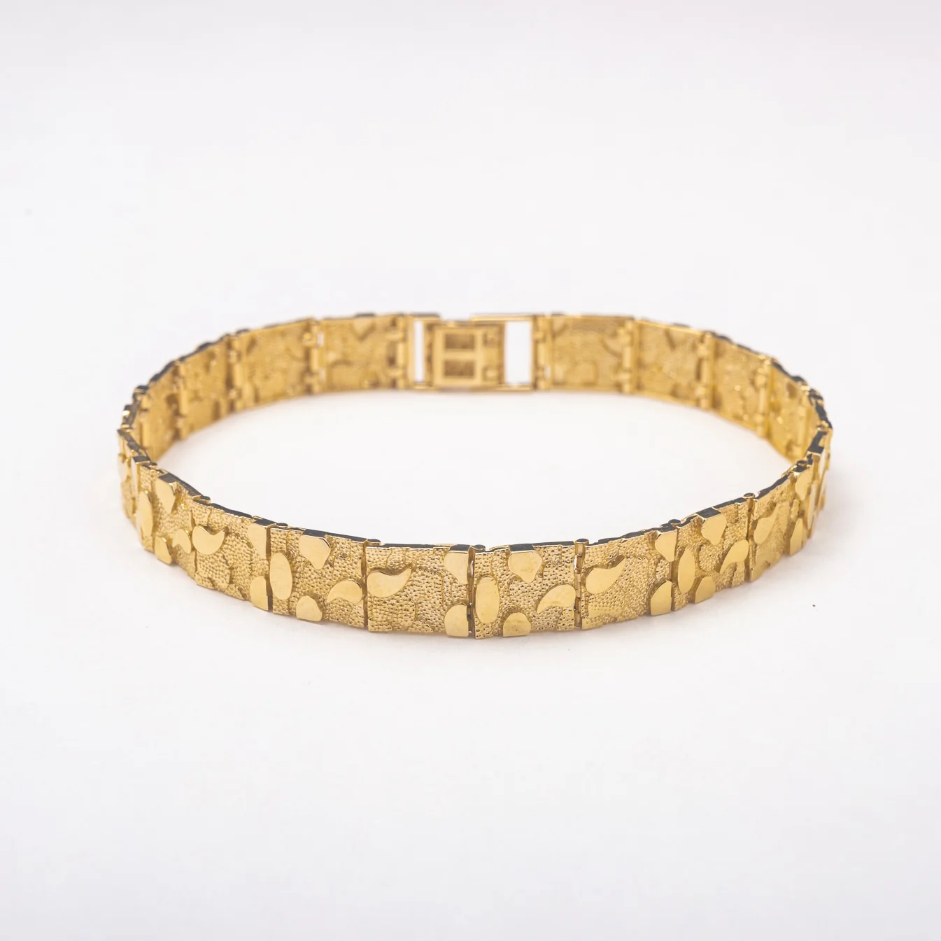 New Thick New York 10K Solid Gold Bracelet