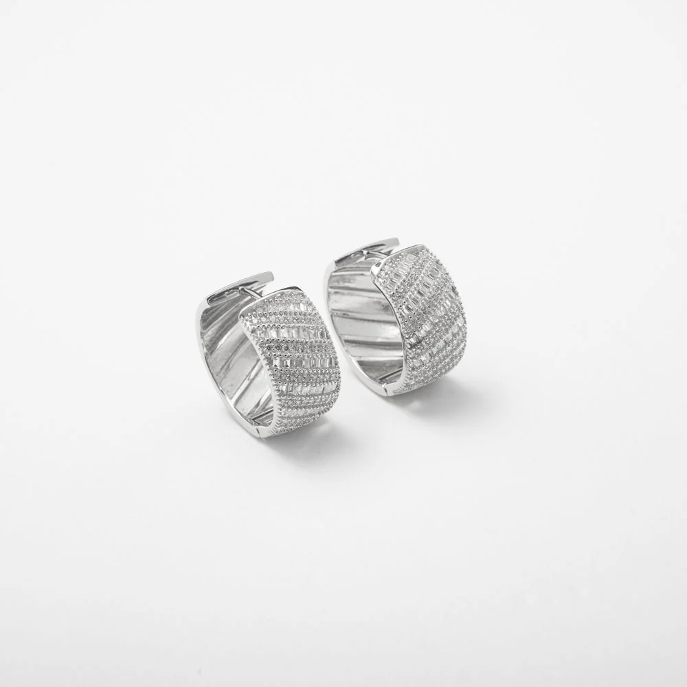 Night Out Silver Hoop