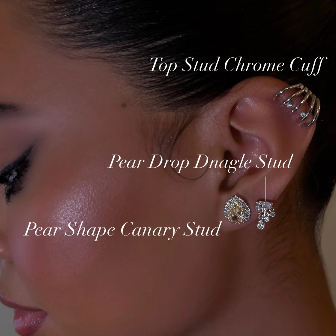 Pear Shape Canary Stud - Image 2