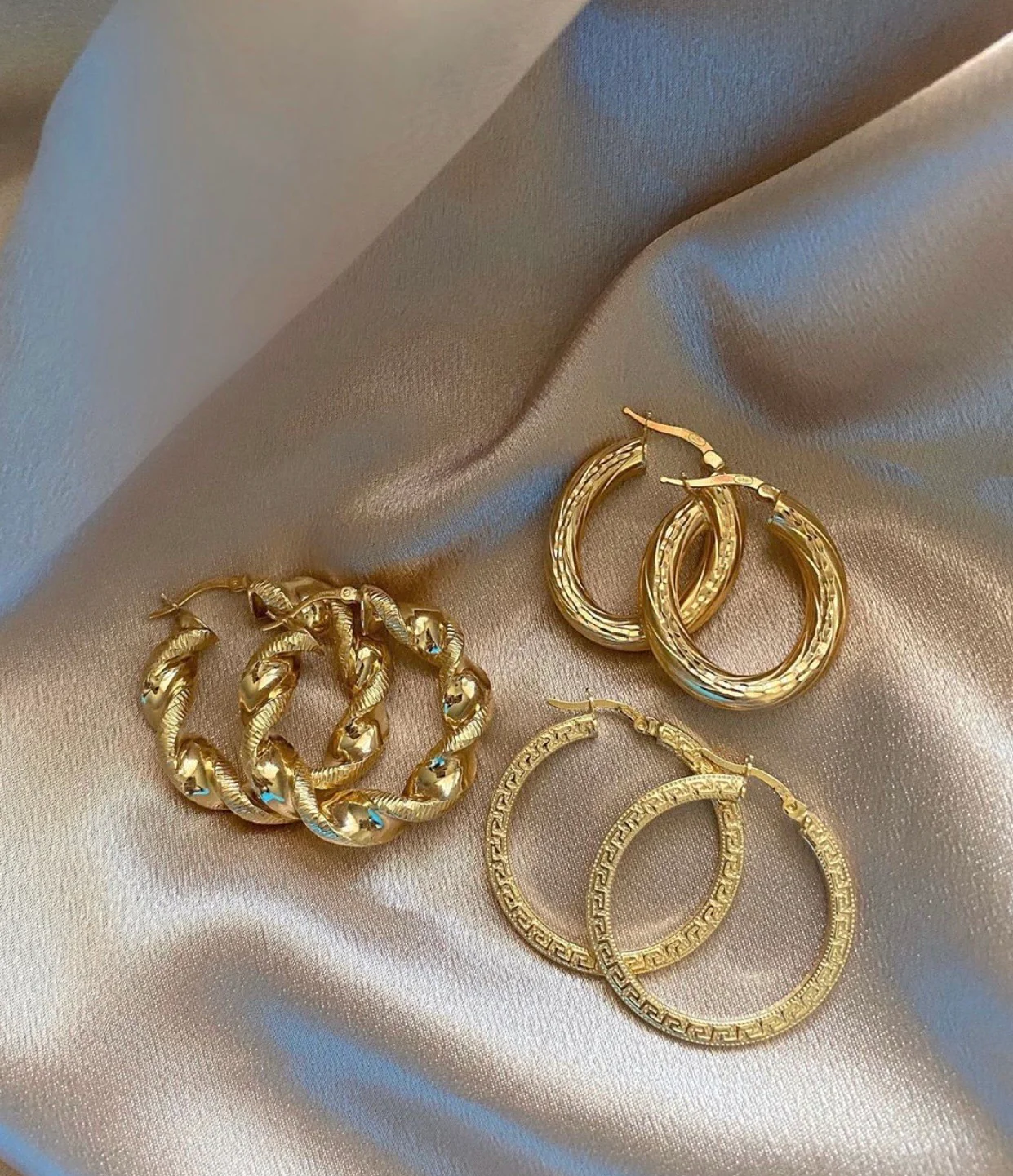 Popular Solid Gold Hoops - Image 2