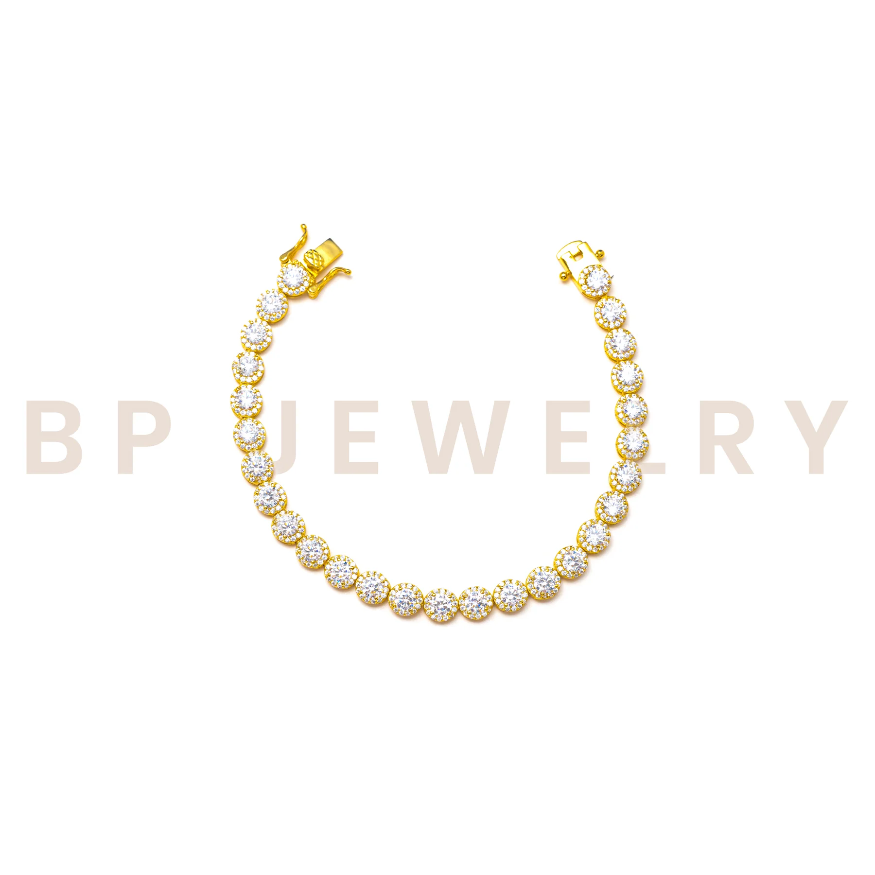 Princess Cut Gold Bracelet