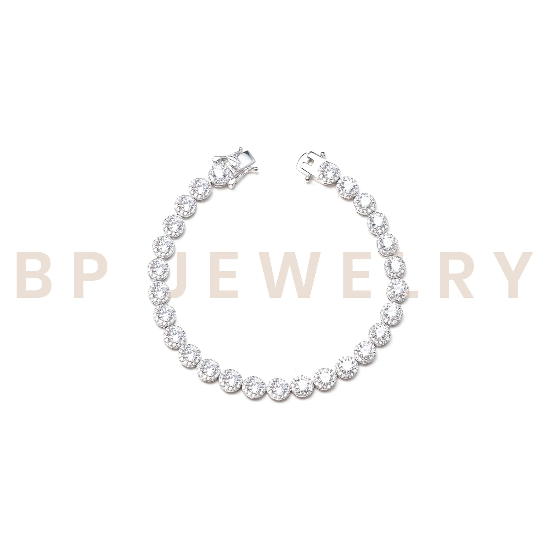 Princess Cut Silver Bracelet