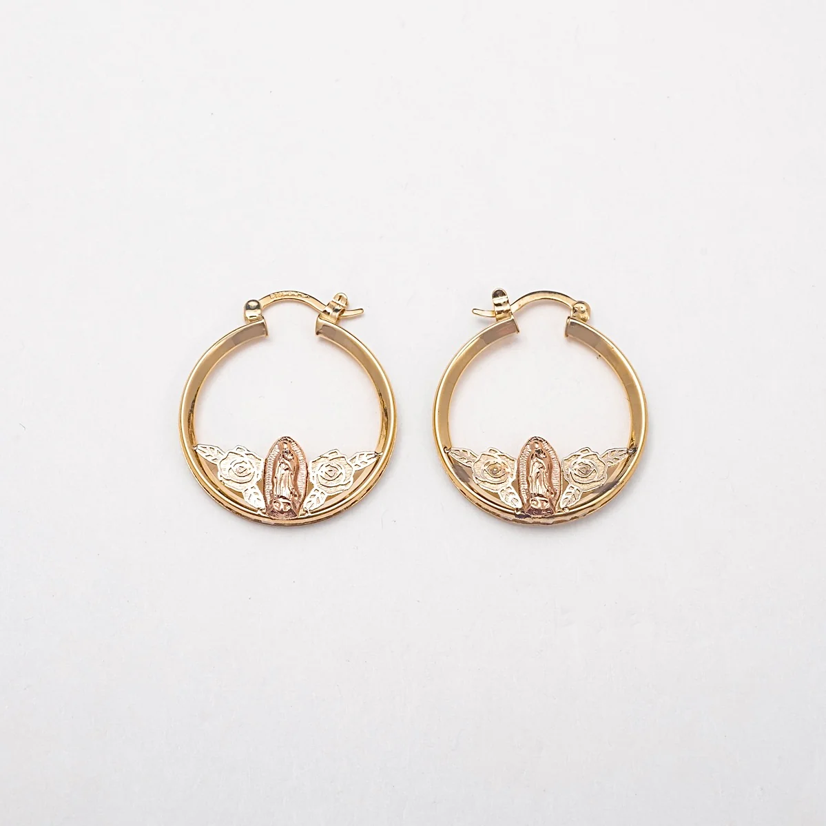 Protection 10K Solid Gold Hoops