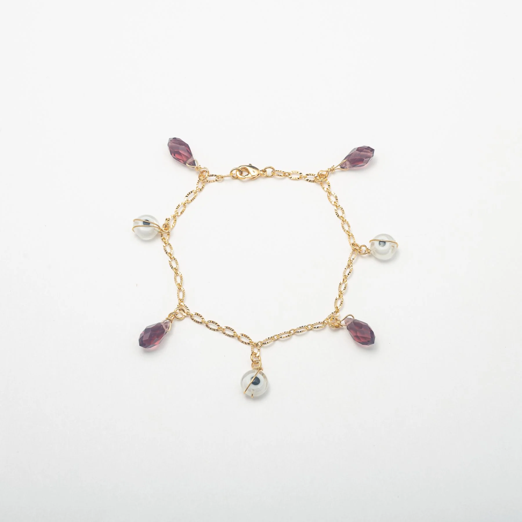 Purple Evil Eye Anklet