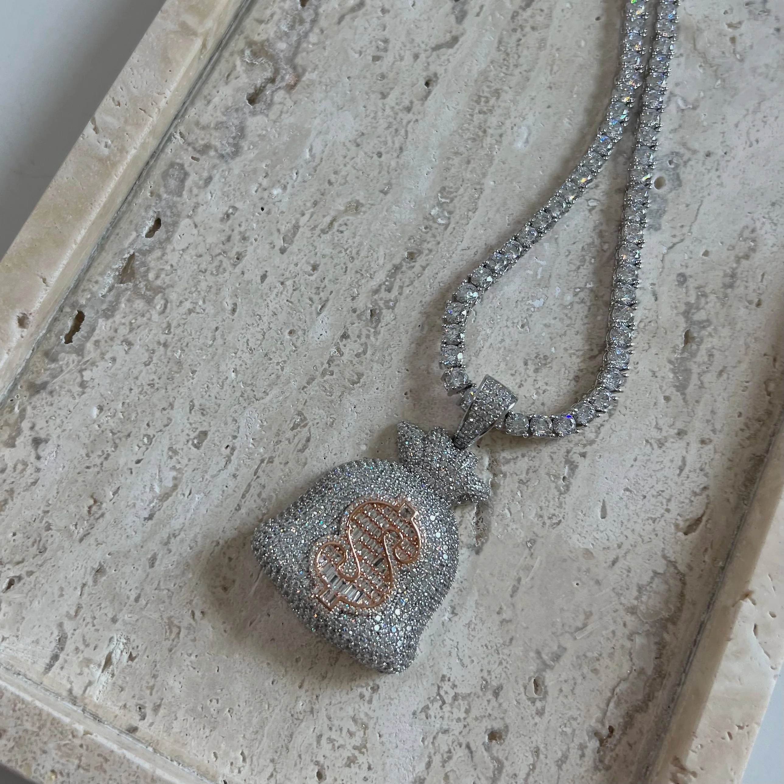 Rose Gold Money Bag Chain