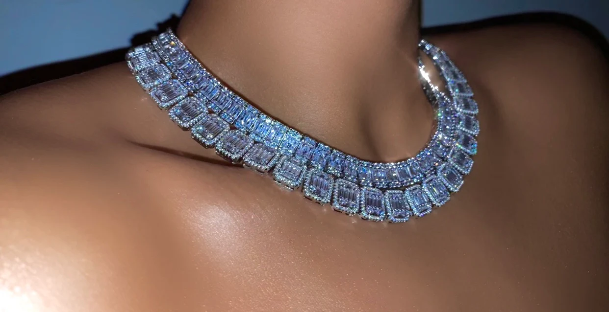 Silver Baguette Chain - Image 2