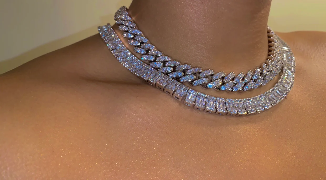 Silver Baguette Chain - Image 3