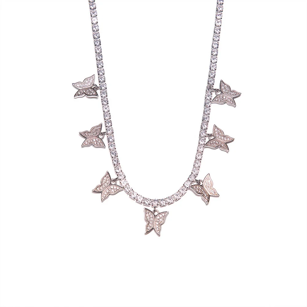 Silver Butterfly Choker