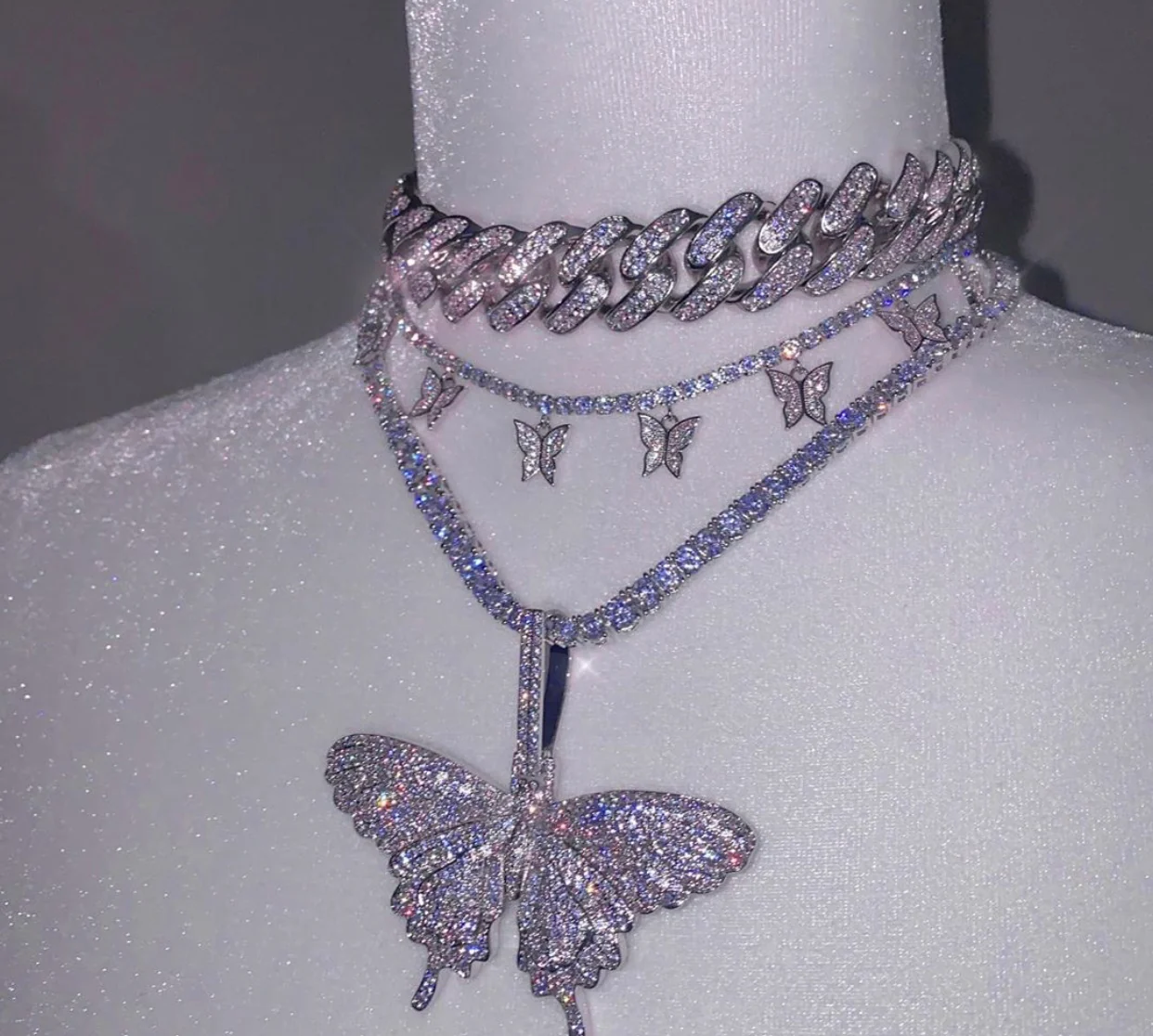 Silver Butterfly Choker - Image 2