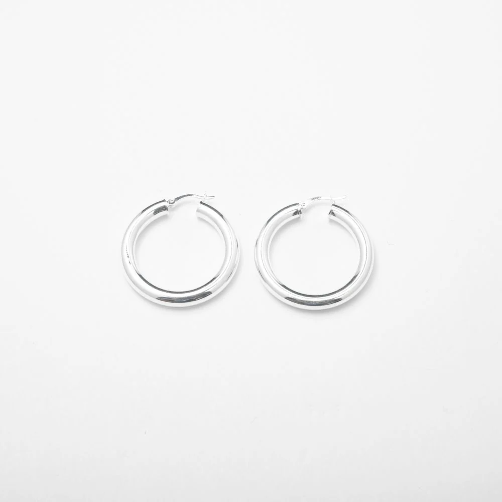 Silver Chrome Hoops