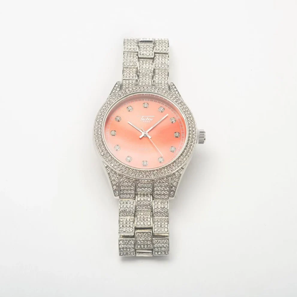 Silver Classic Red Face Watch