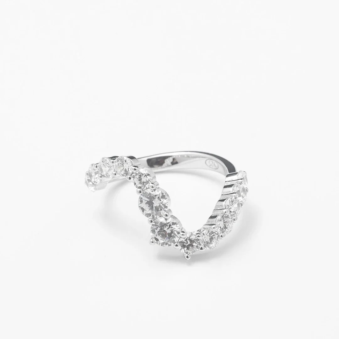 Silver Crystal Wave Band
