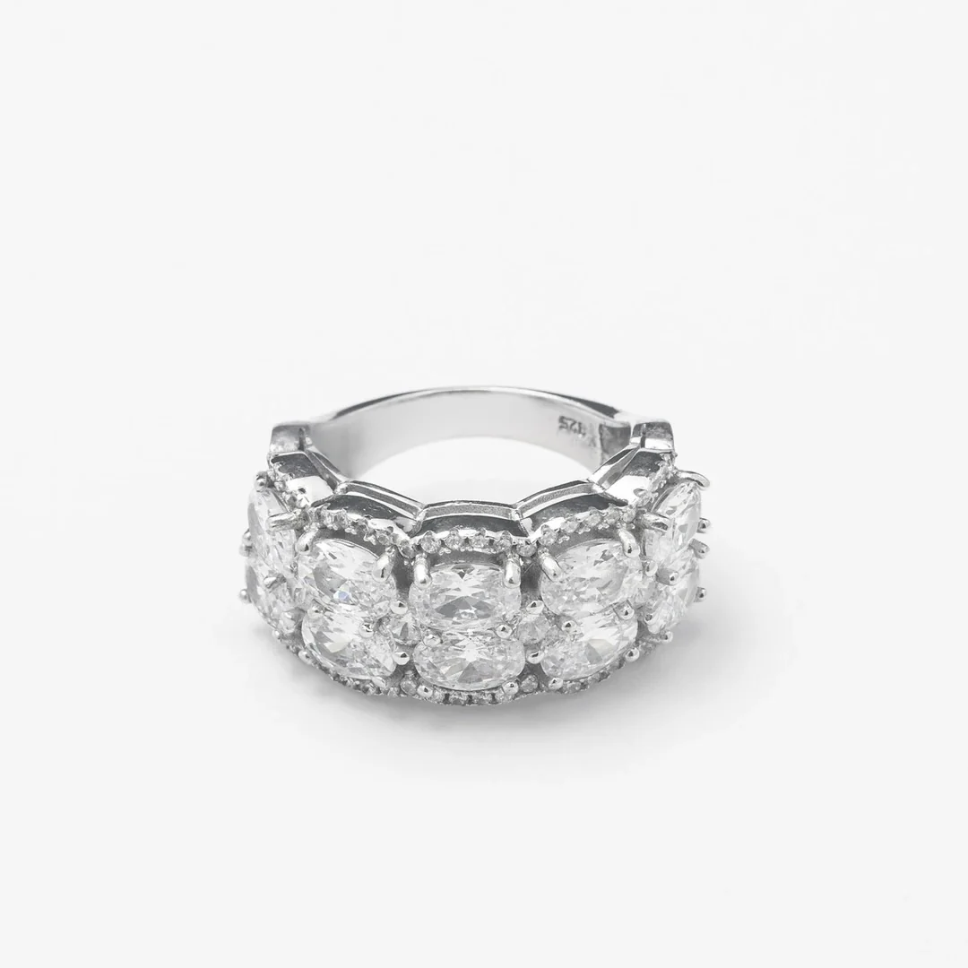 Silver Half Large Crystal