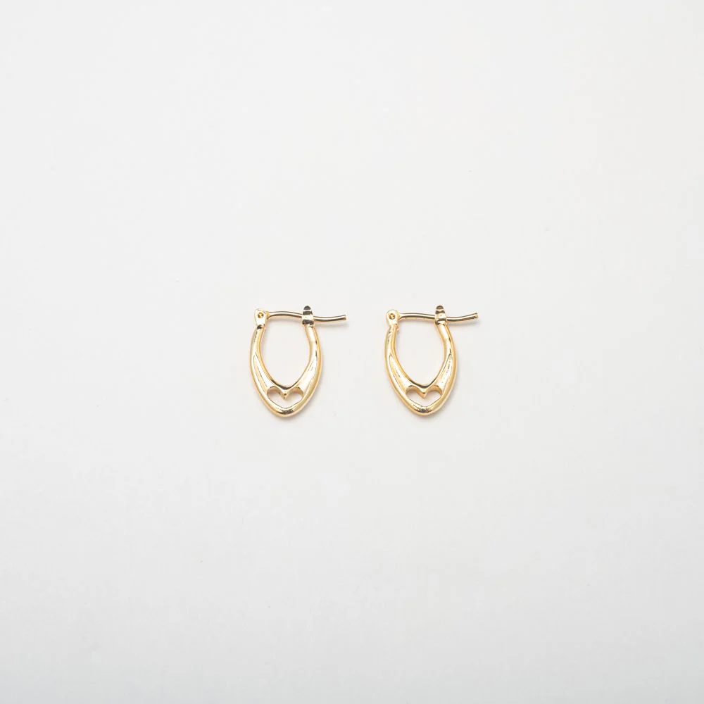 Silver Love Mini Hoops