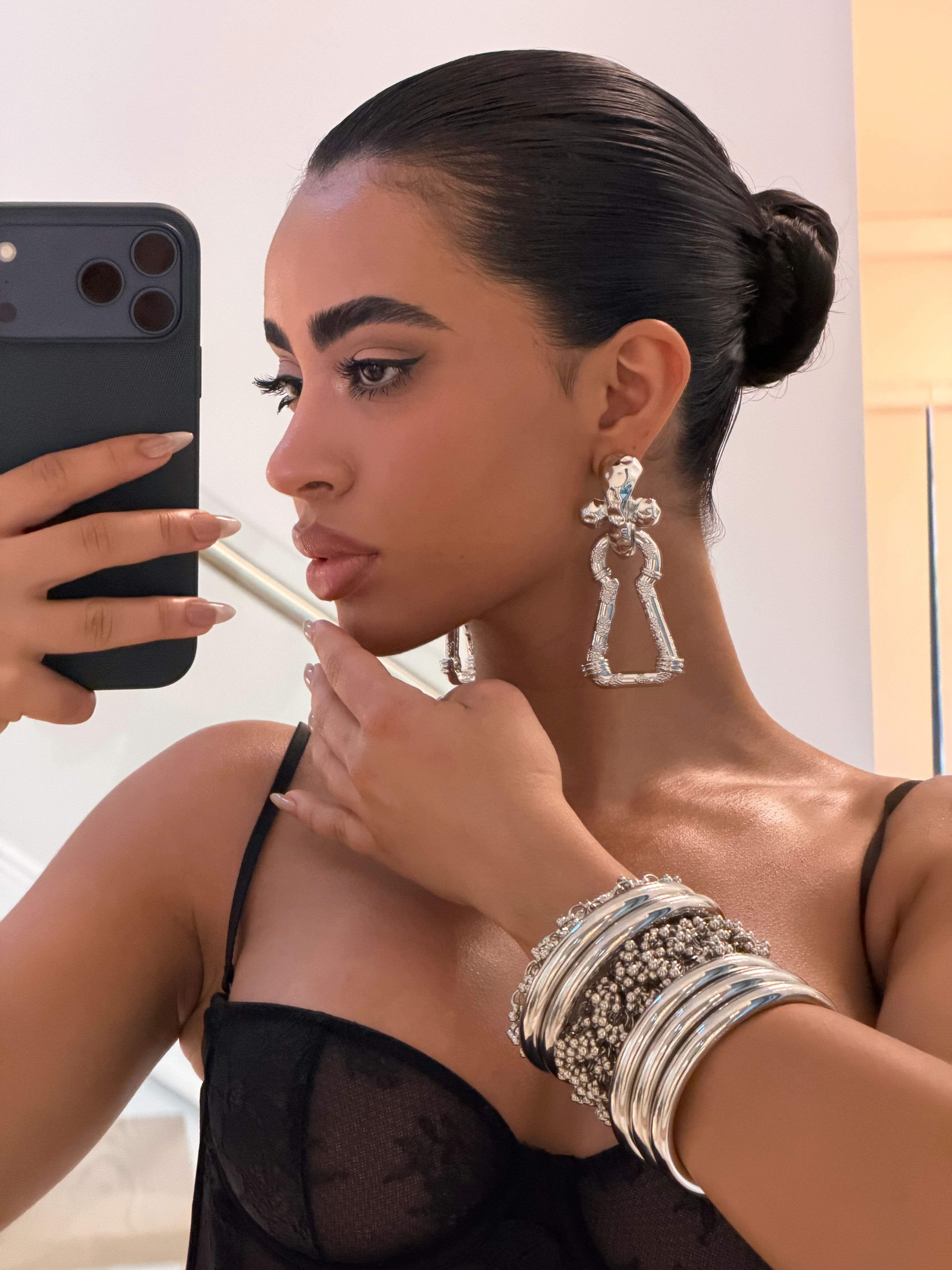 Silver Maxi Rope Drop Earring - Image 2