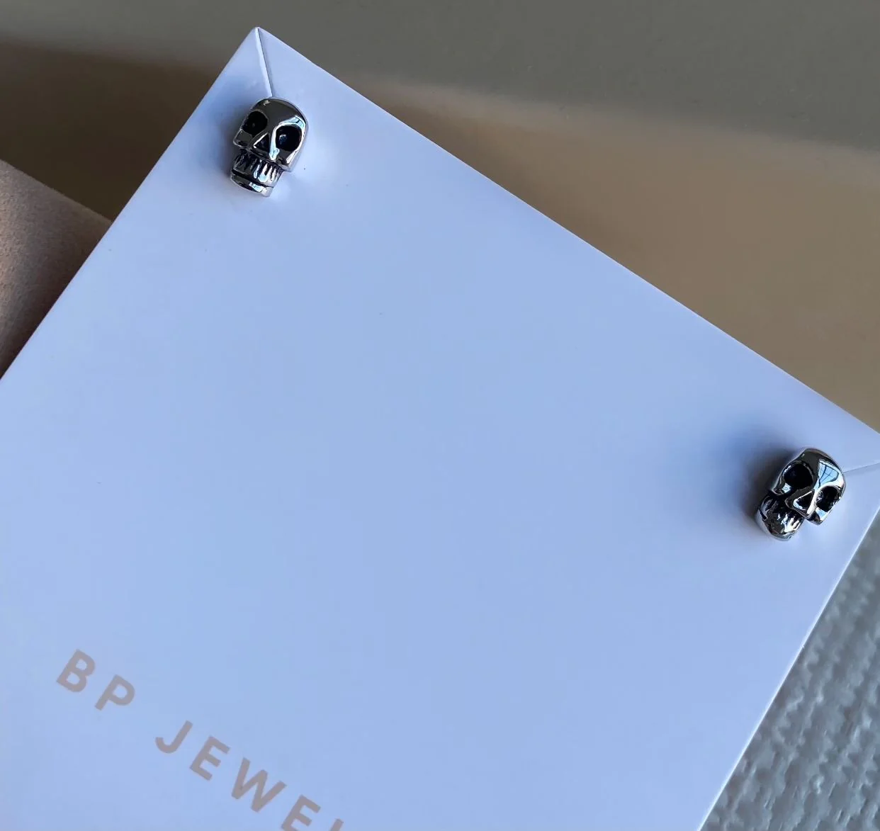 Silver Skull Studs