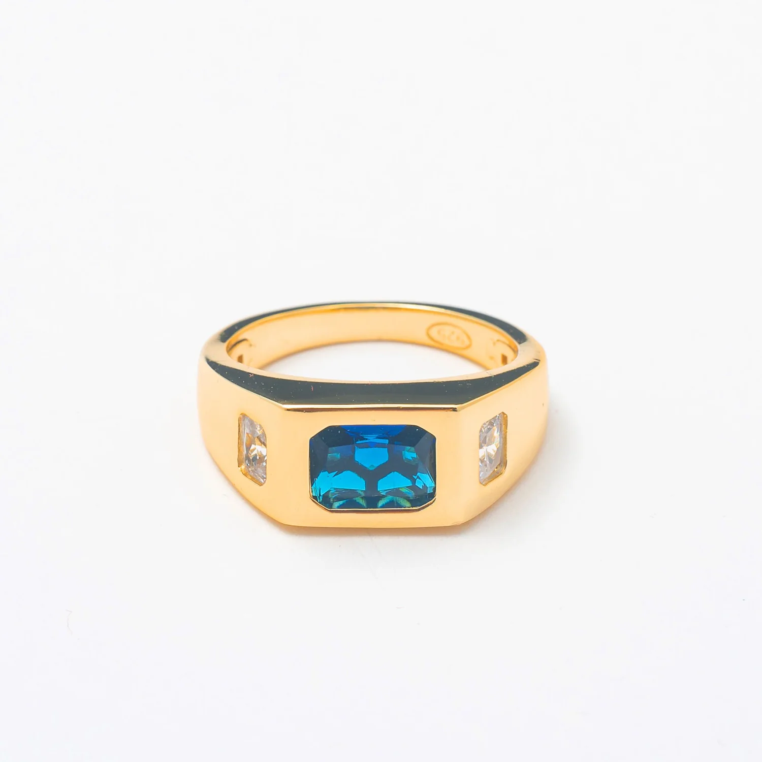 Solid Gold Navy Band
