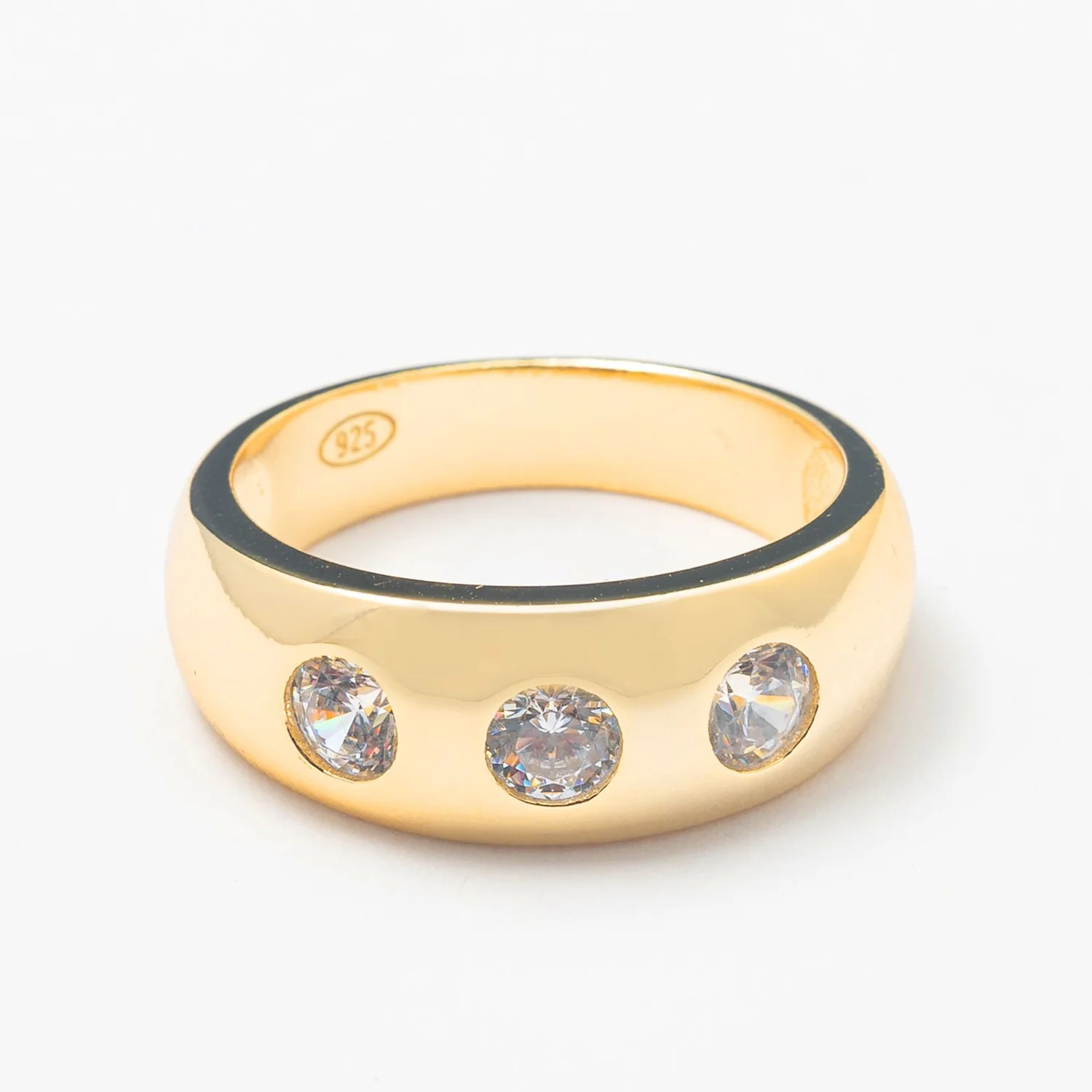 Solid Gold Simple Studded Band