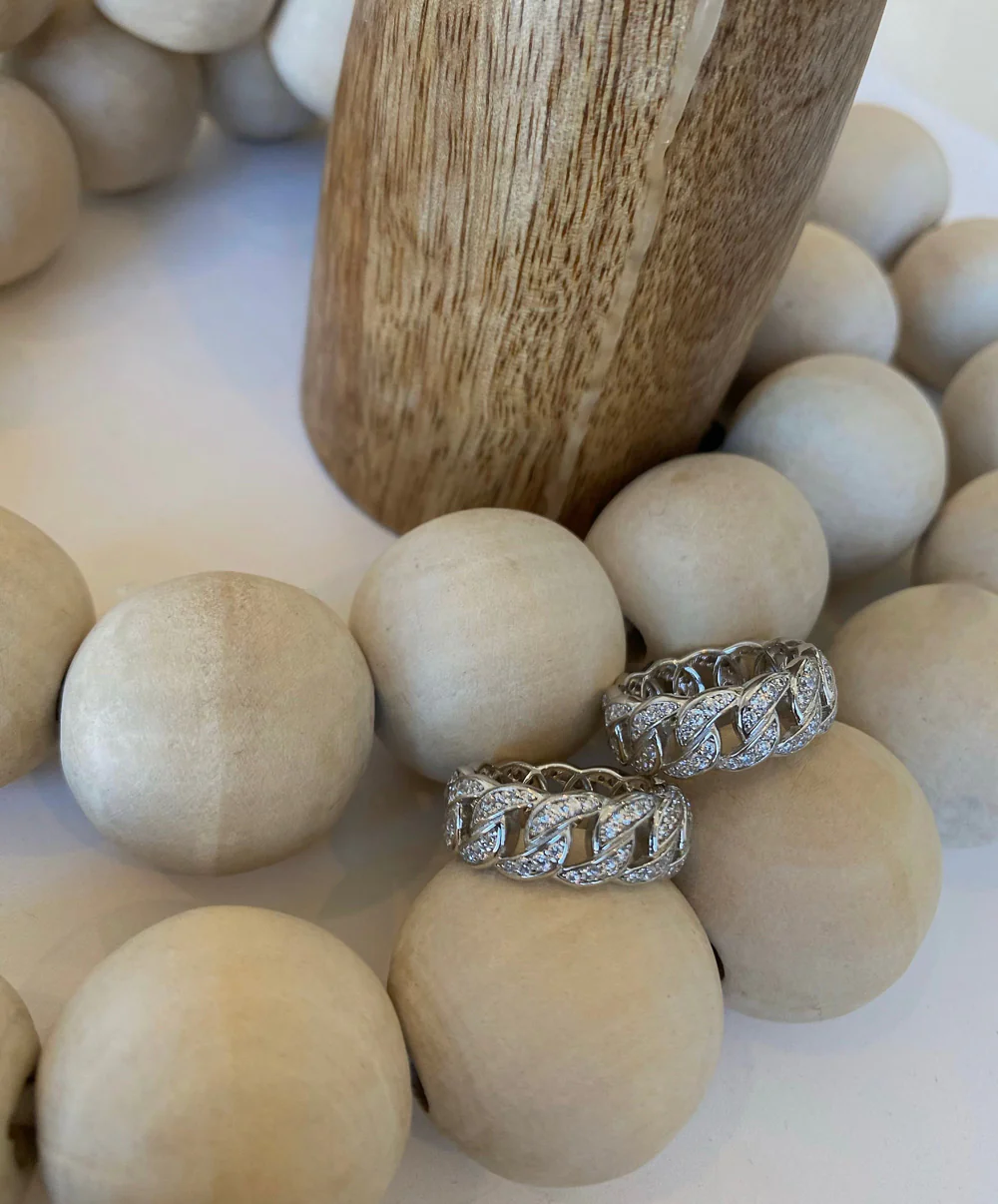 Staple Silver Link Ring