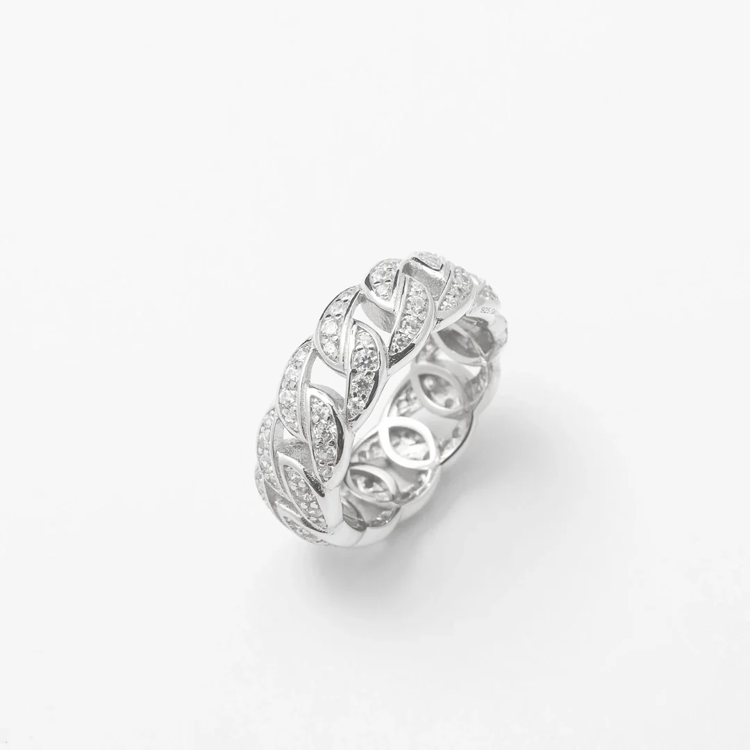 Staple Silver Link Ring