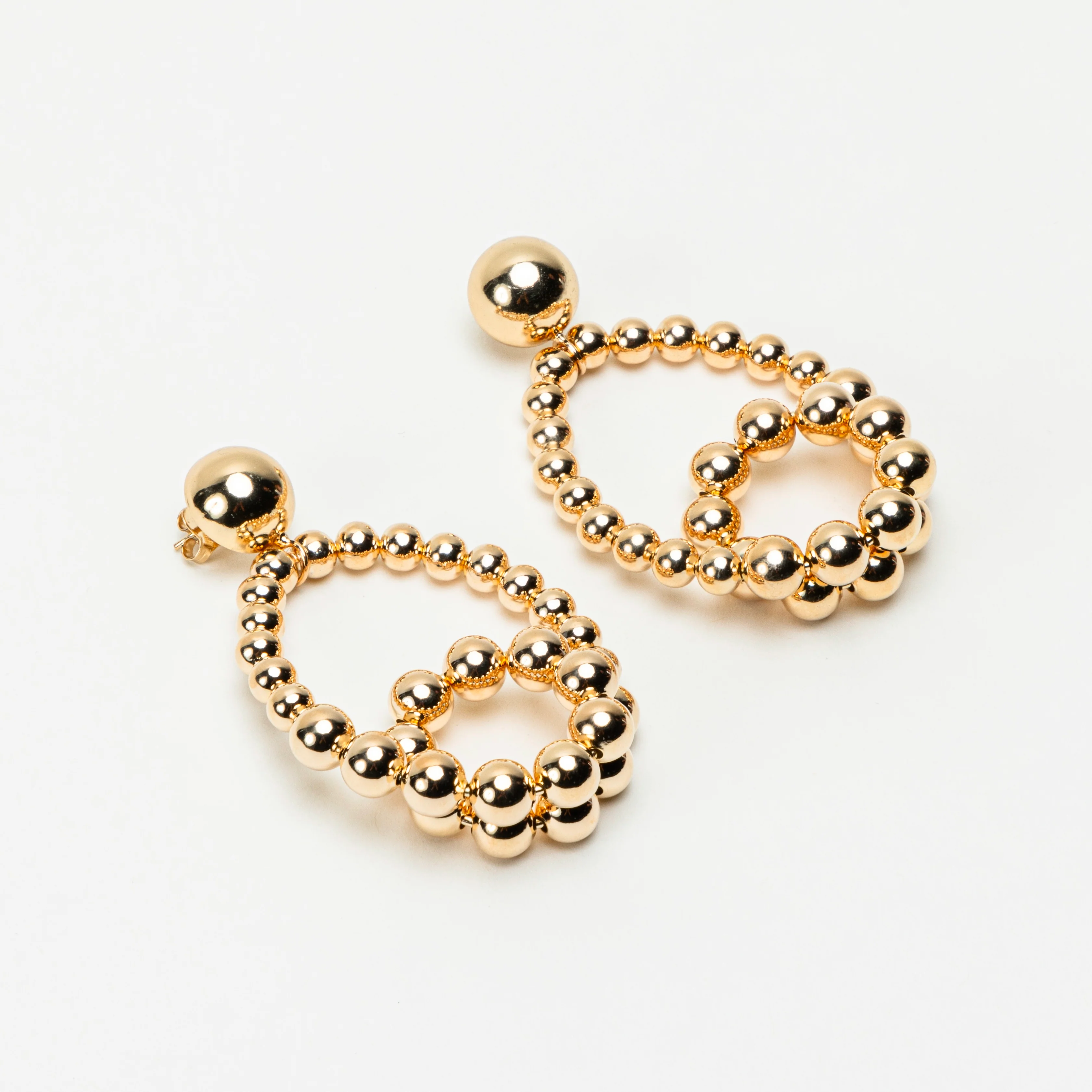 The Beaded Gold Collection Earrings