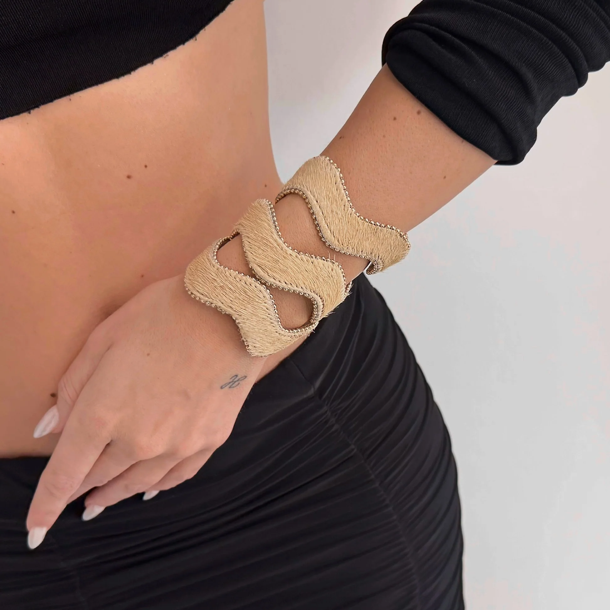 The Beige Fur Bracelet