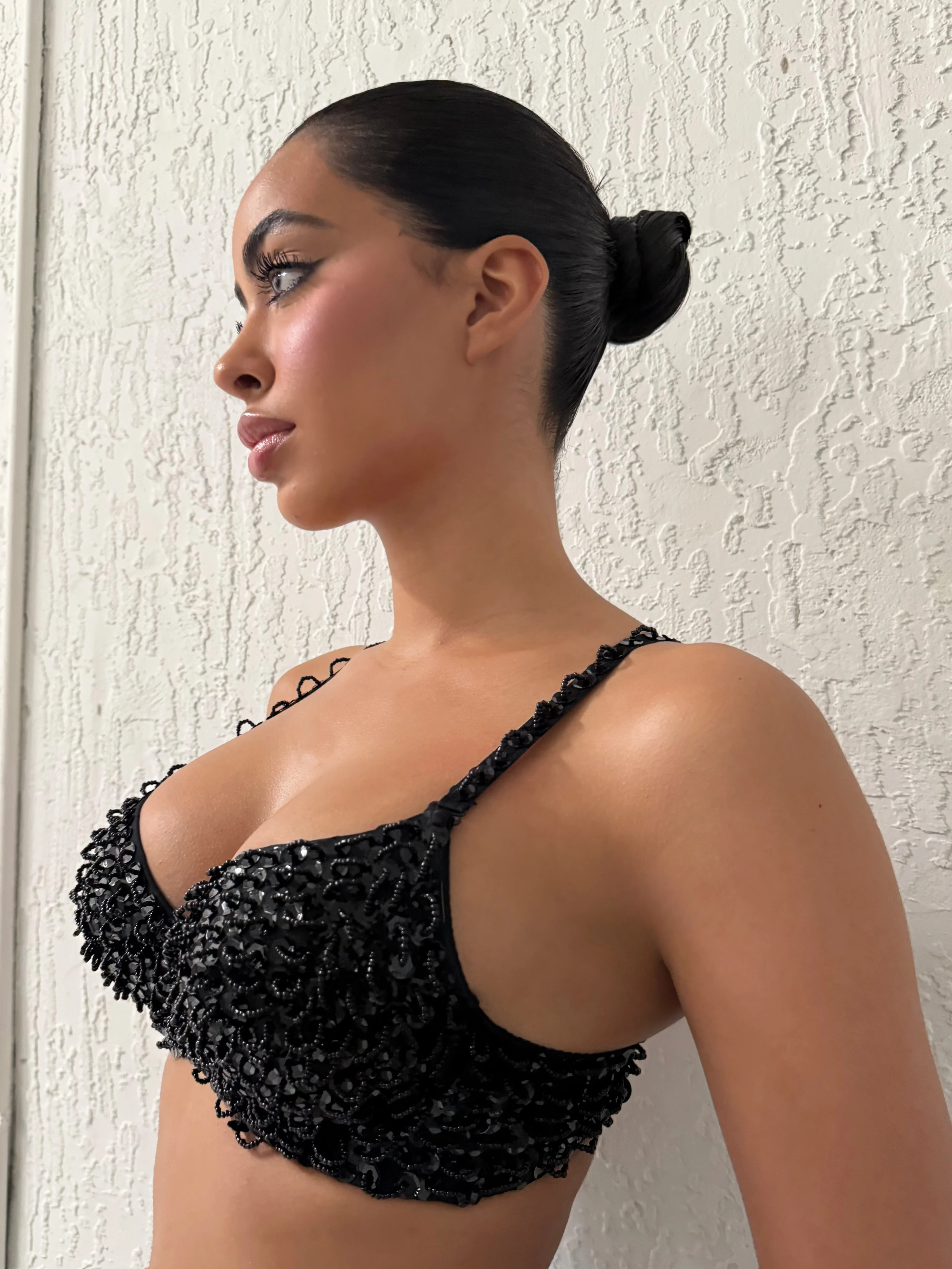 The Black Sequence Bra