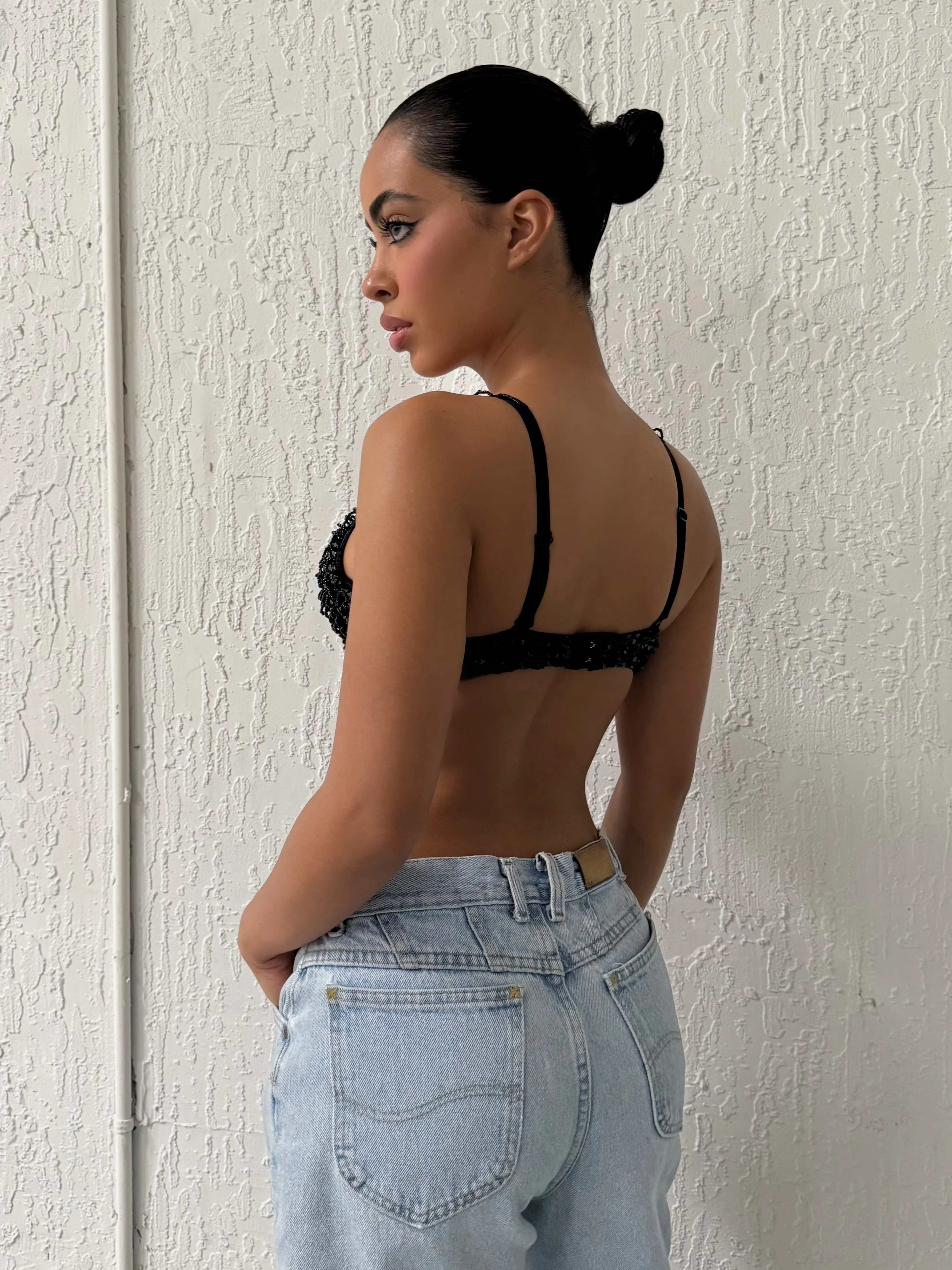 The Black Sequence Bra - Image 2
