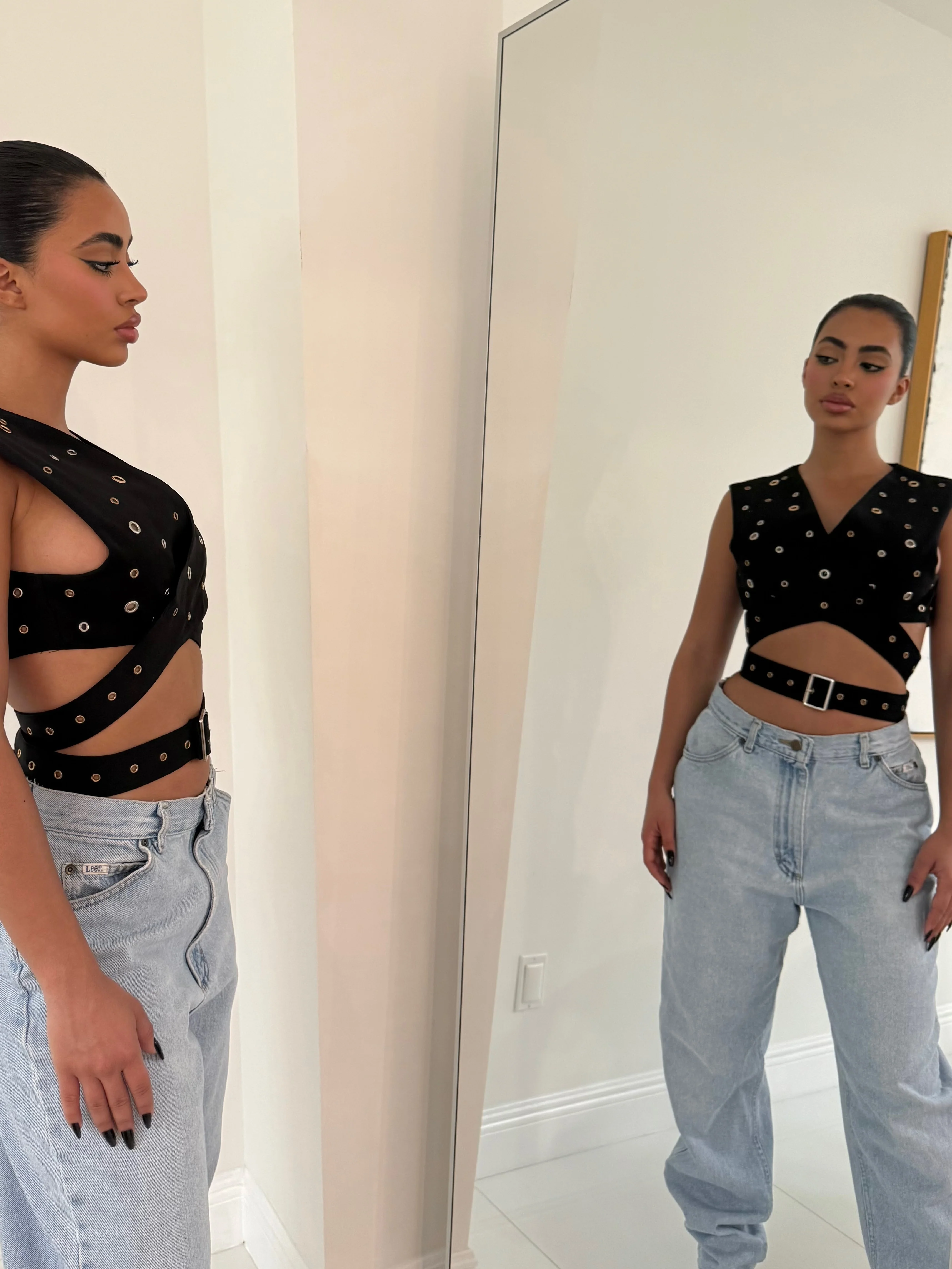 The Black Wrap Top - Image 3