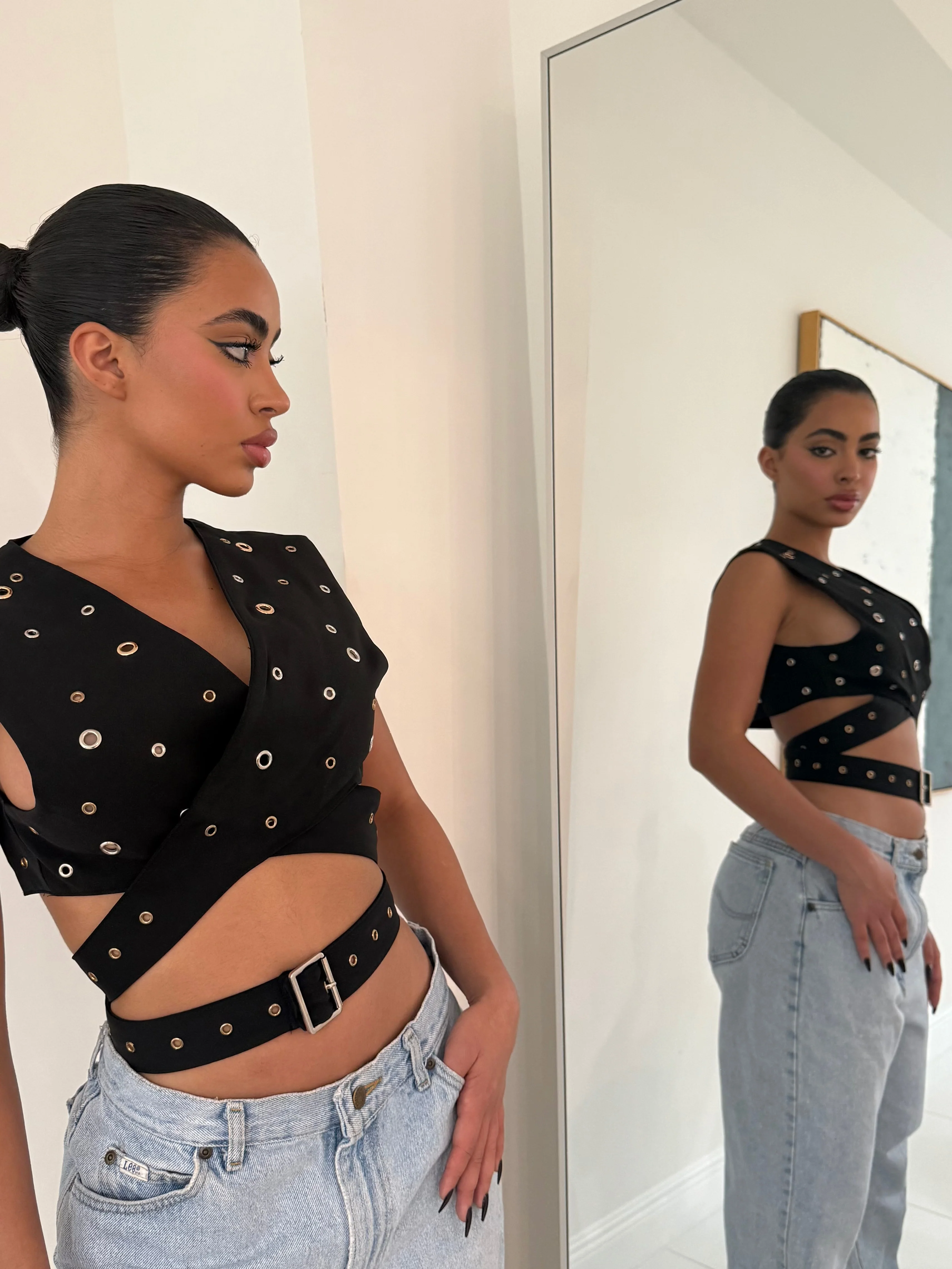 The Black Wrap Top - Image 4