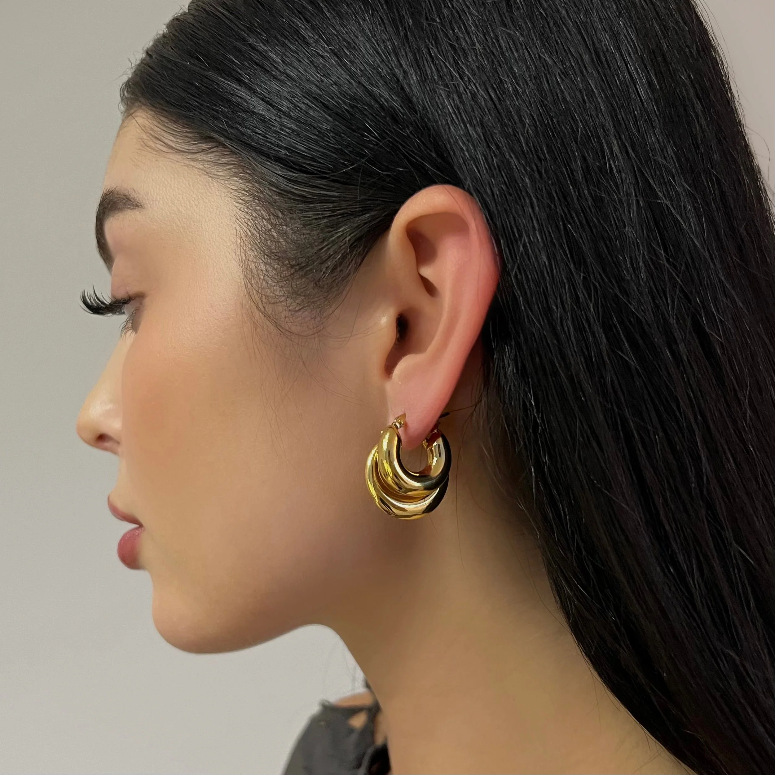 The BP Mini Gold Staple Hoop