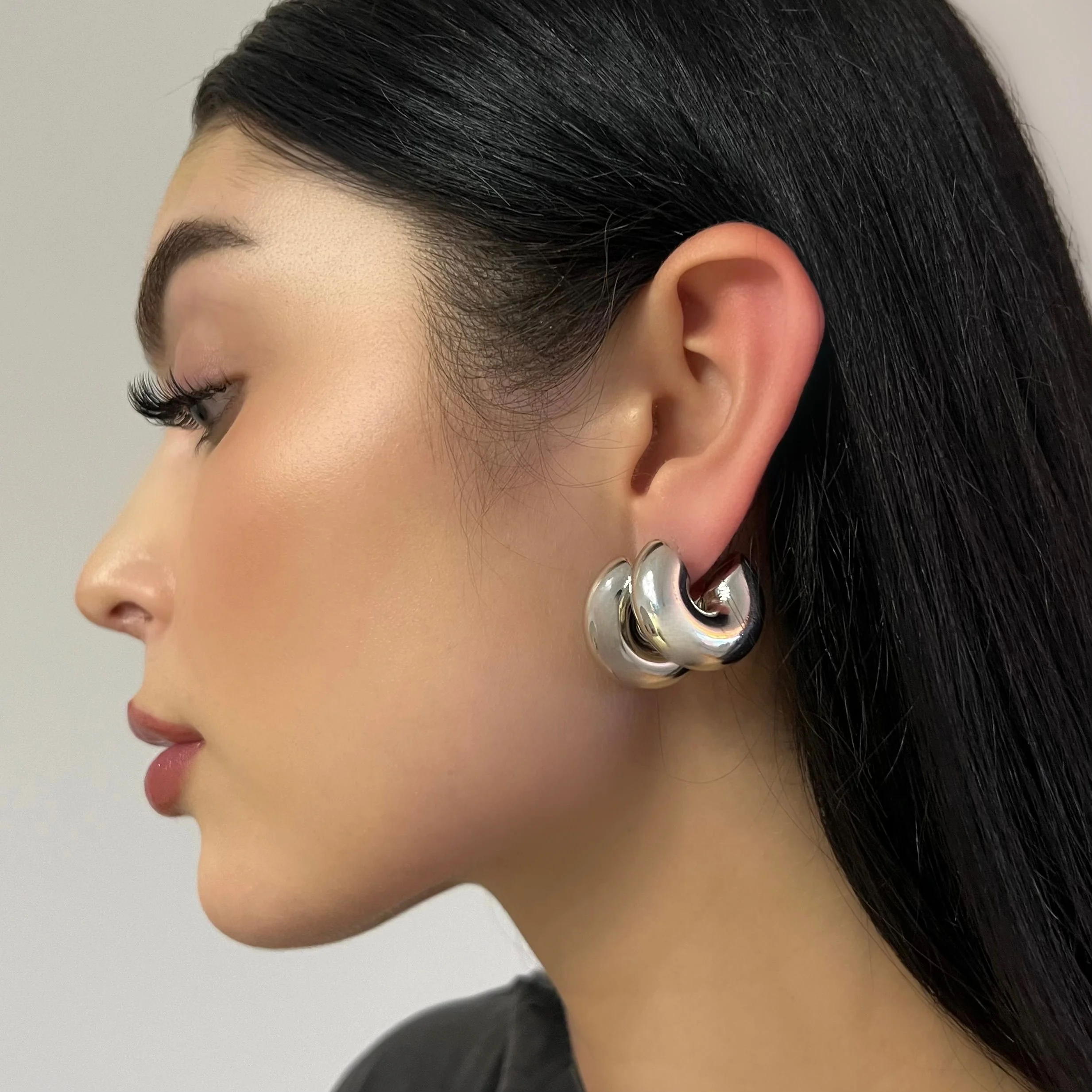 The BP Mini Silver Staple Hoop