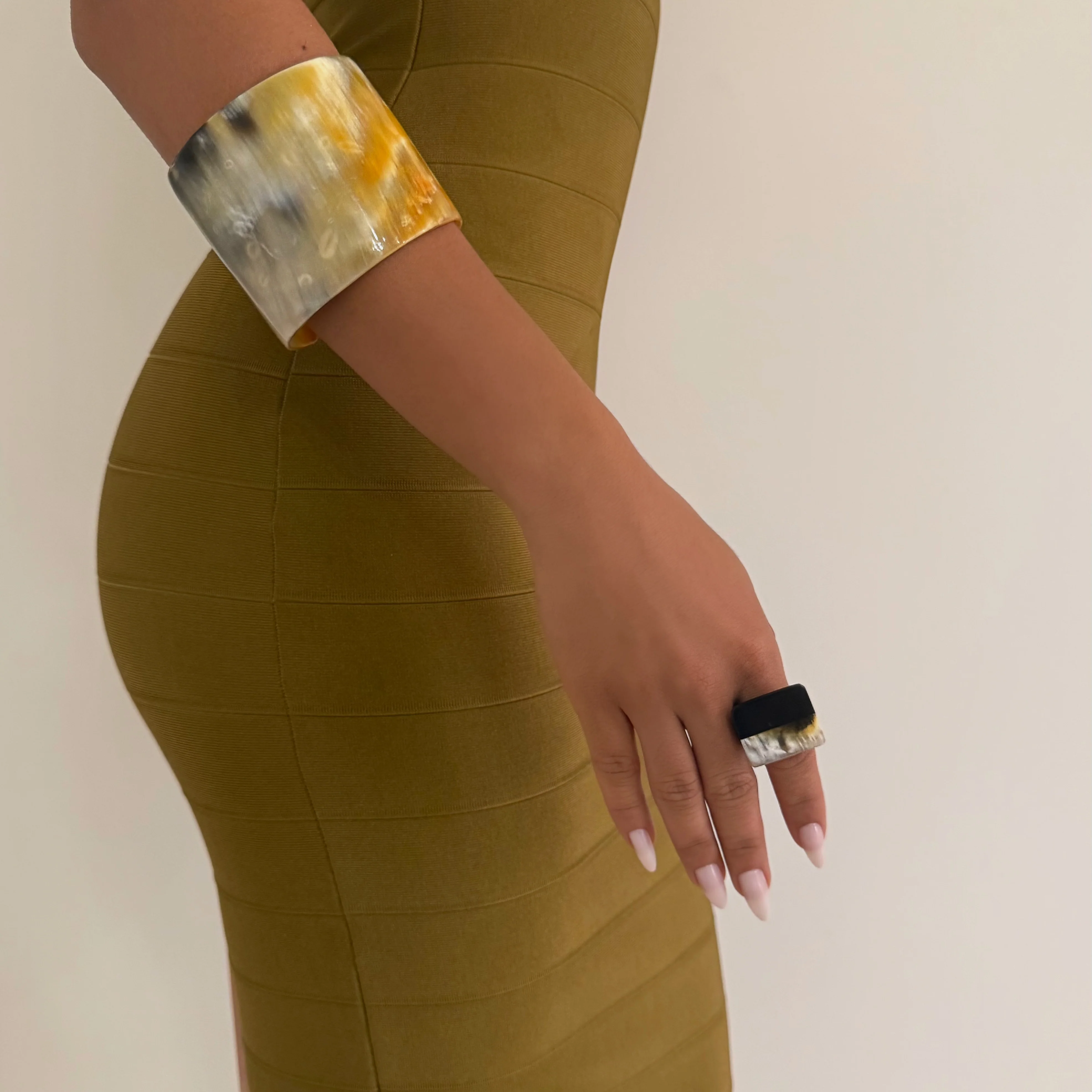 The Brown Horn Cuff
