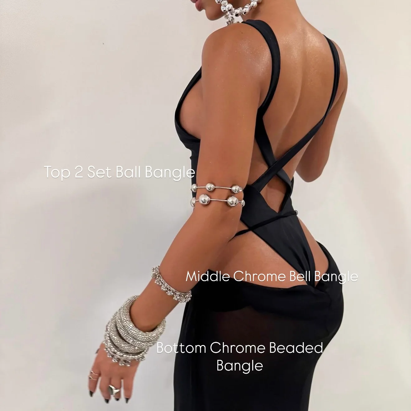 The Chrome Beaded Bangles - Image 2