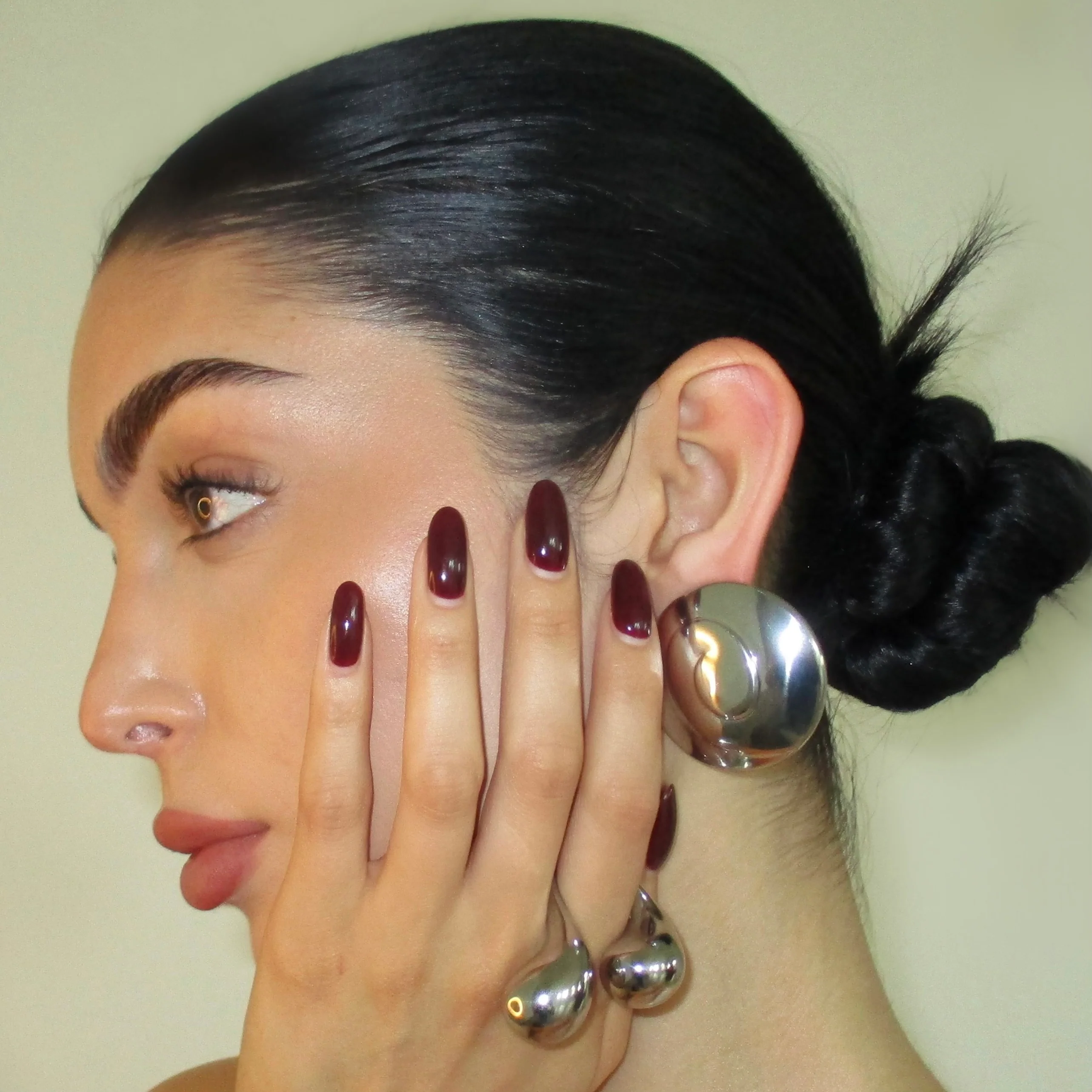 The Chrome Circular Swirl Studs - Image 2