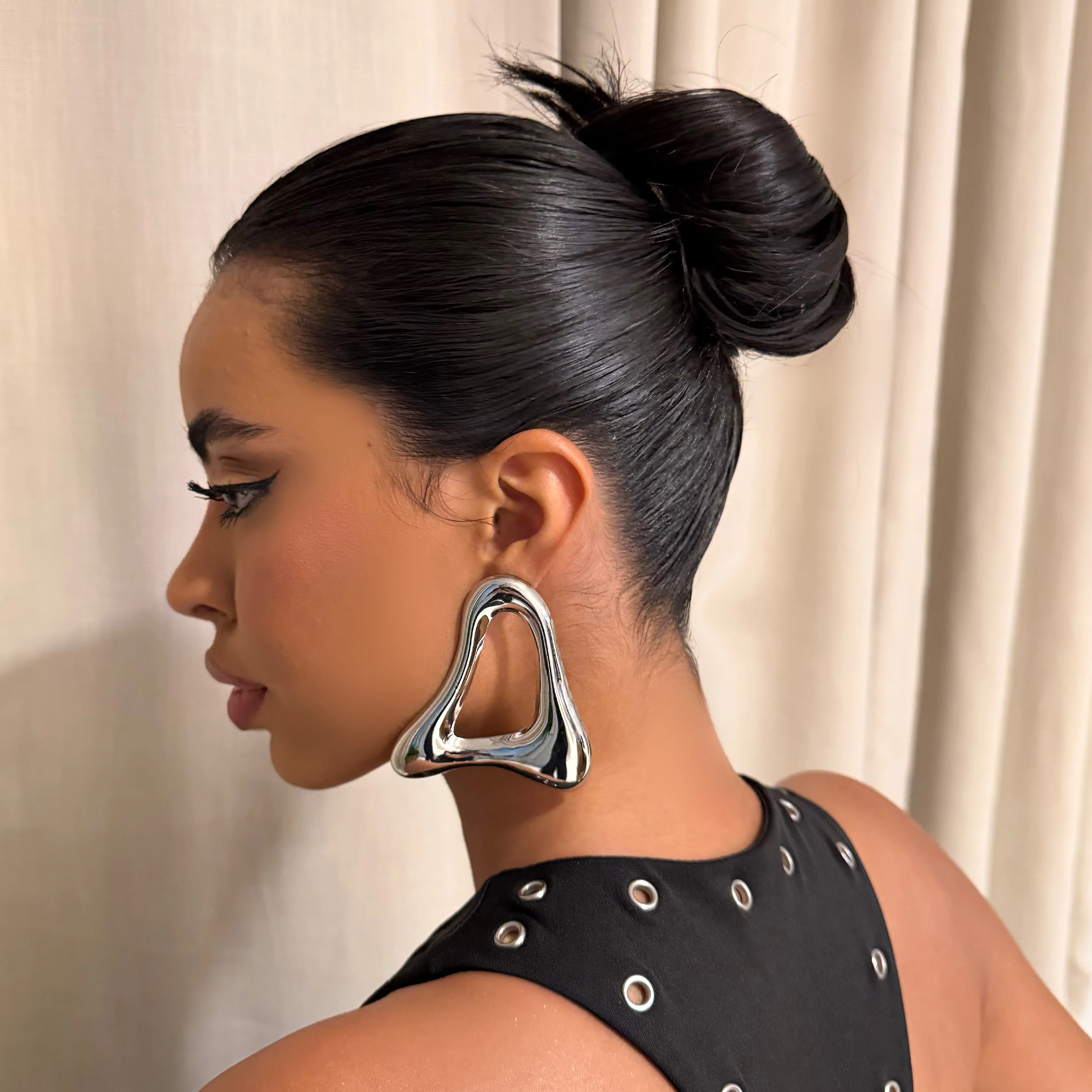 The Chrome Large Drip Earrings