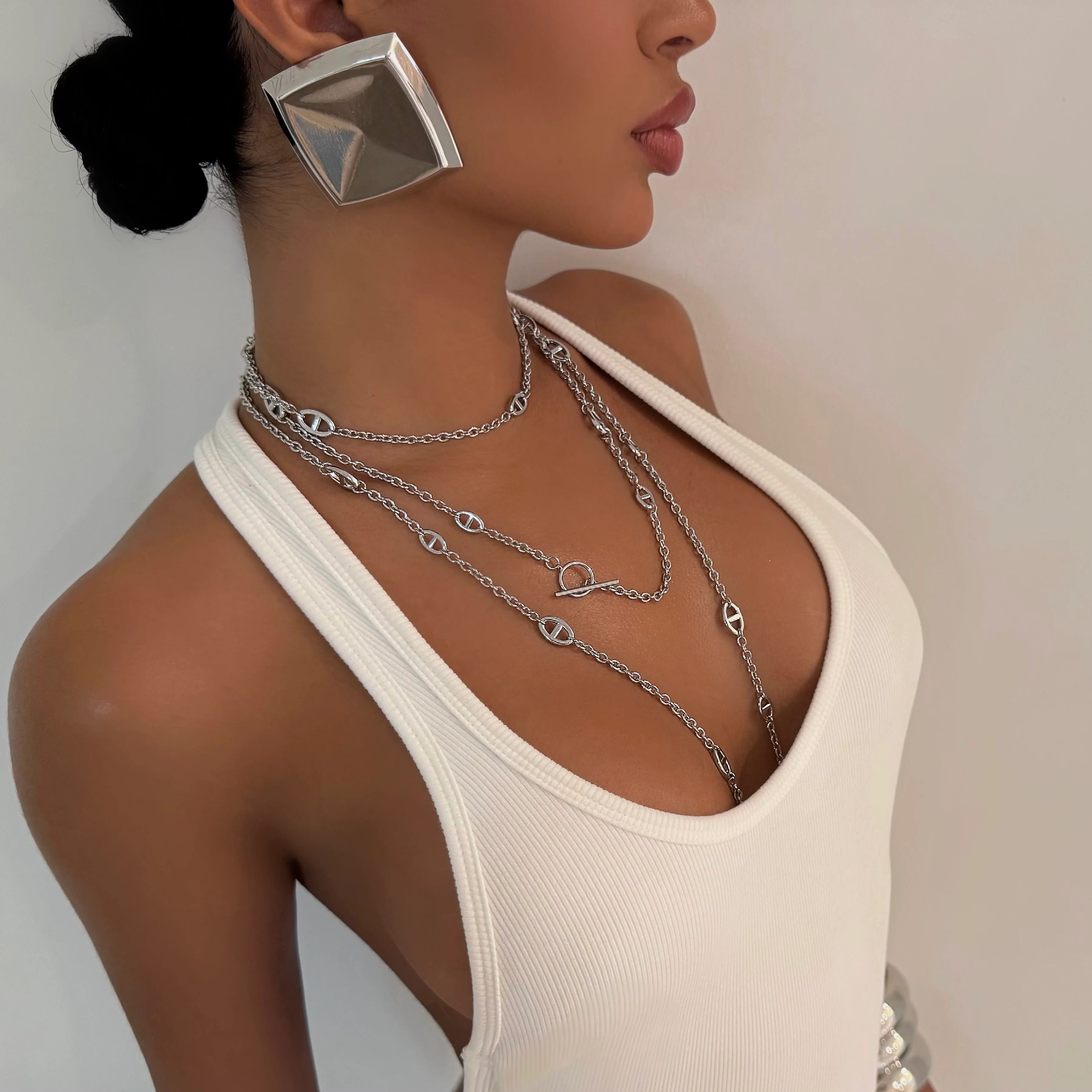 The Chrome Locks Necklace Wrap