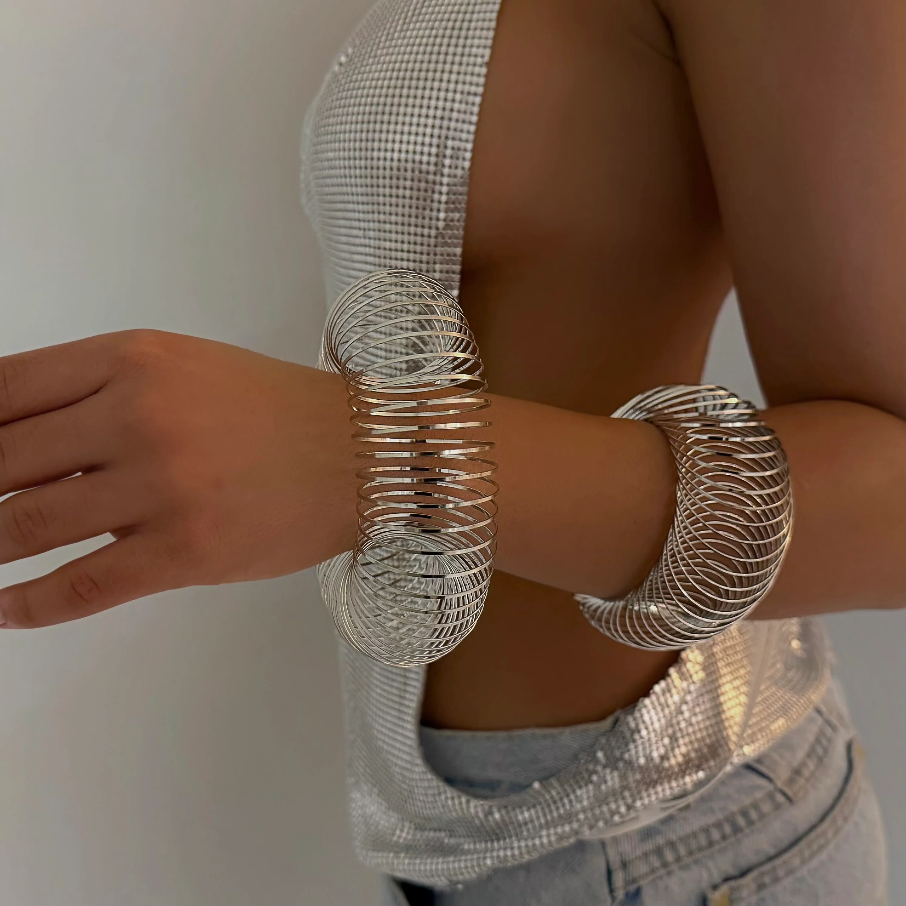 The Chrome Spring Bangles