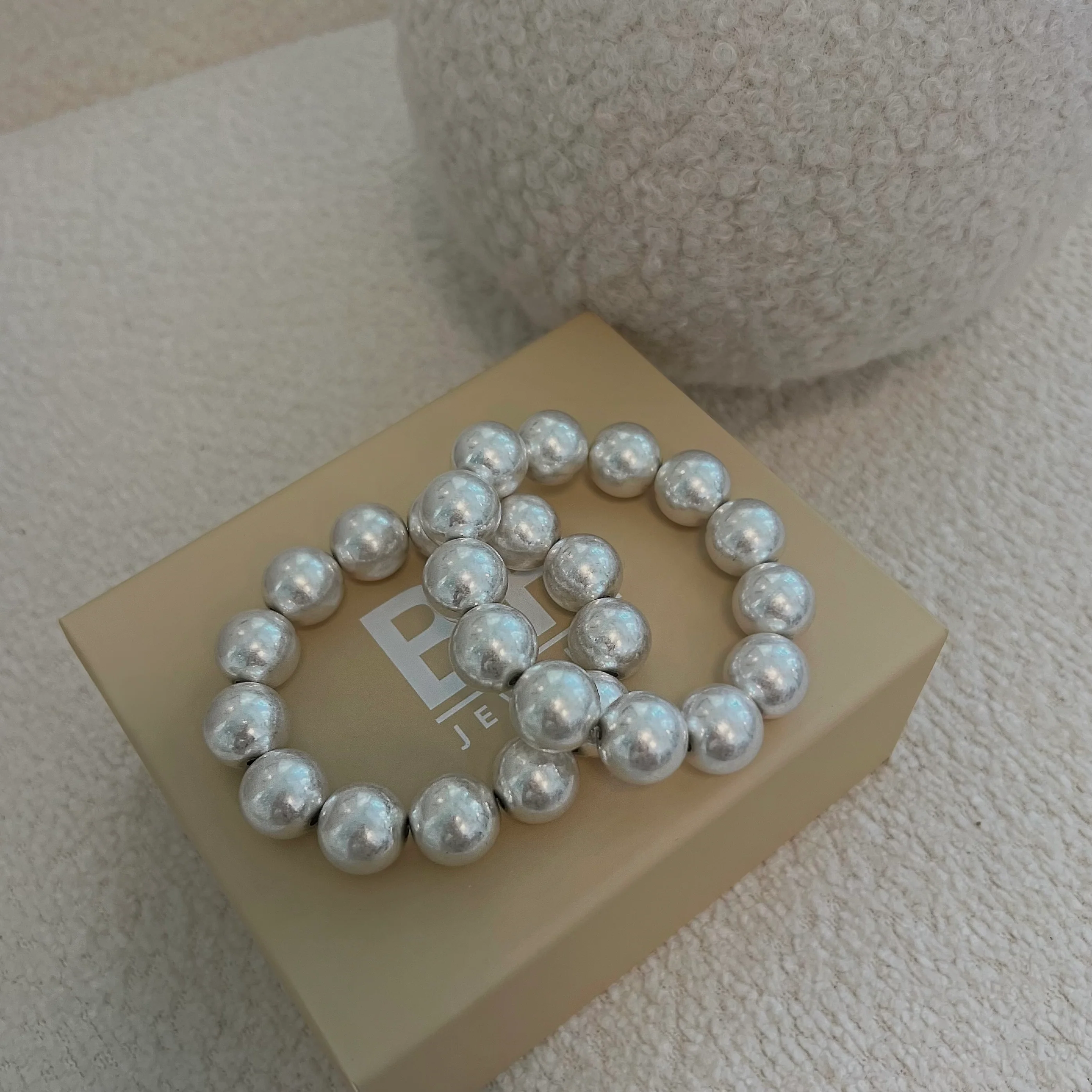 The Chrome Stretchy Ball Bracelet