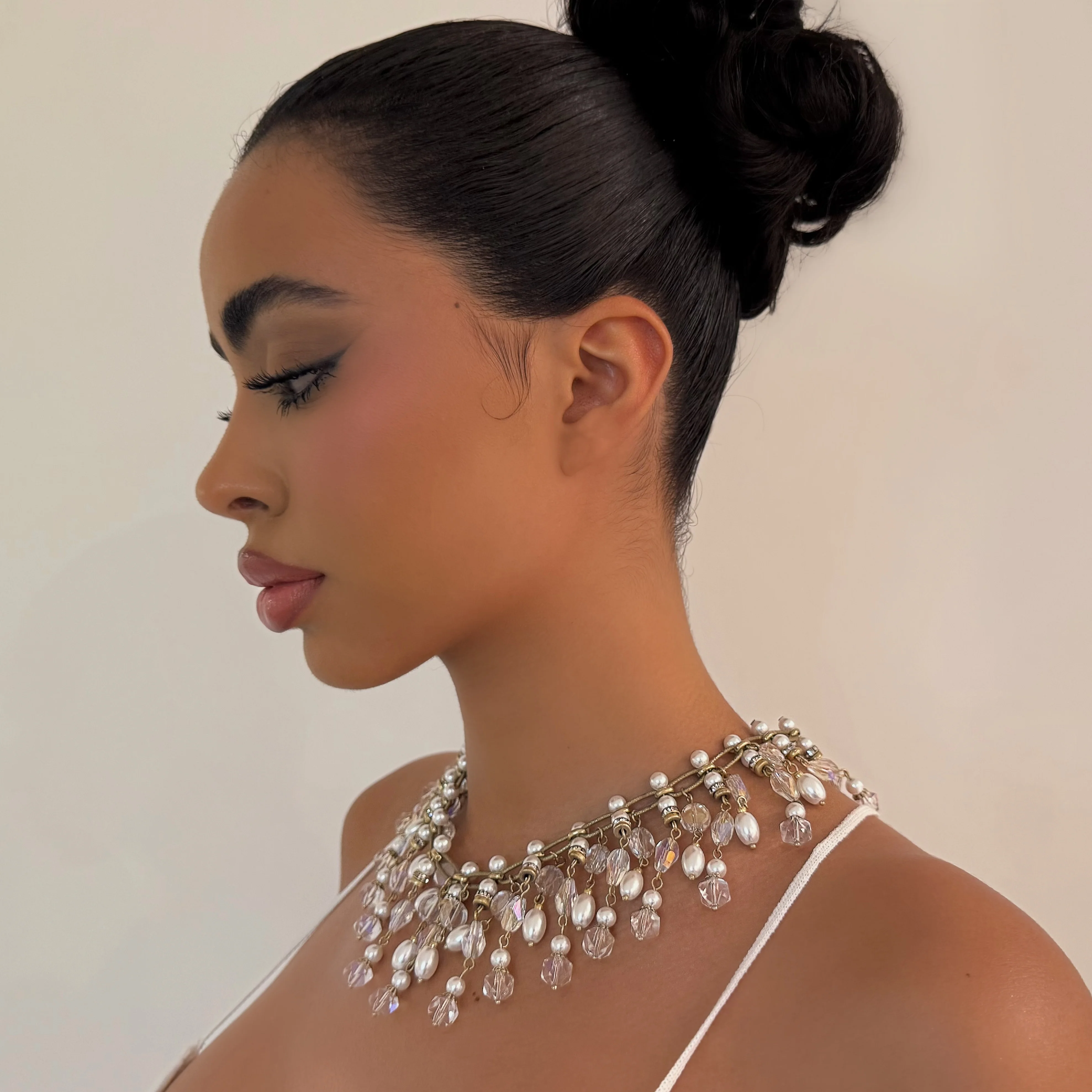 The Clear Crystal Drop Necklace - Image 2