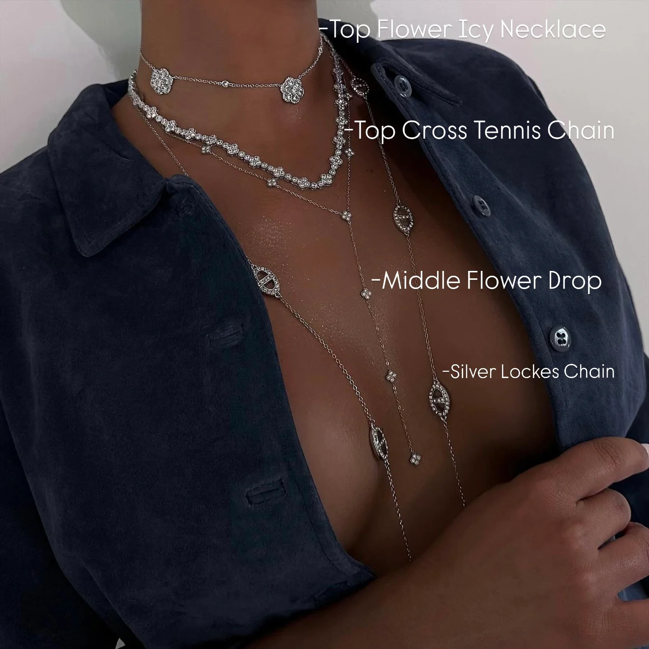 The Cross Tennis Necklace Stack - Image 2