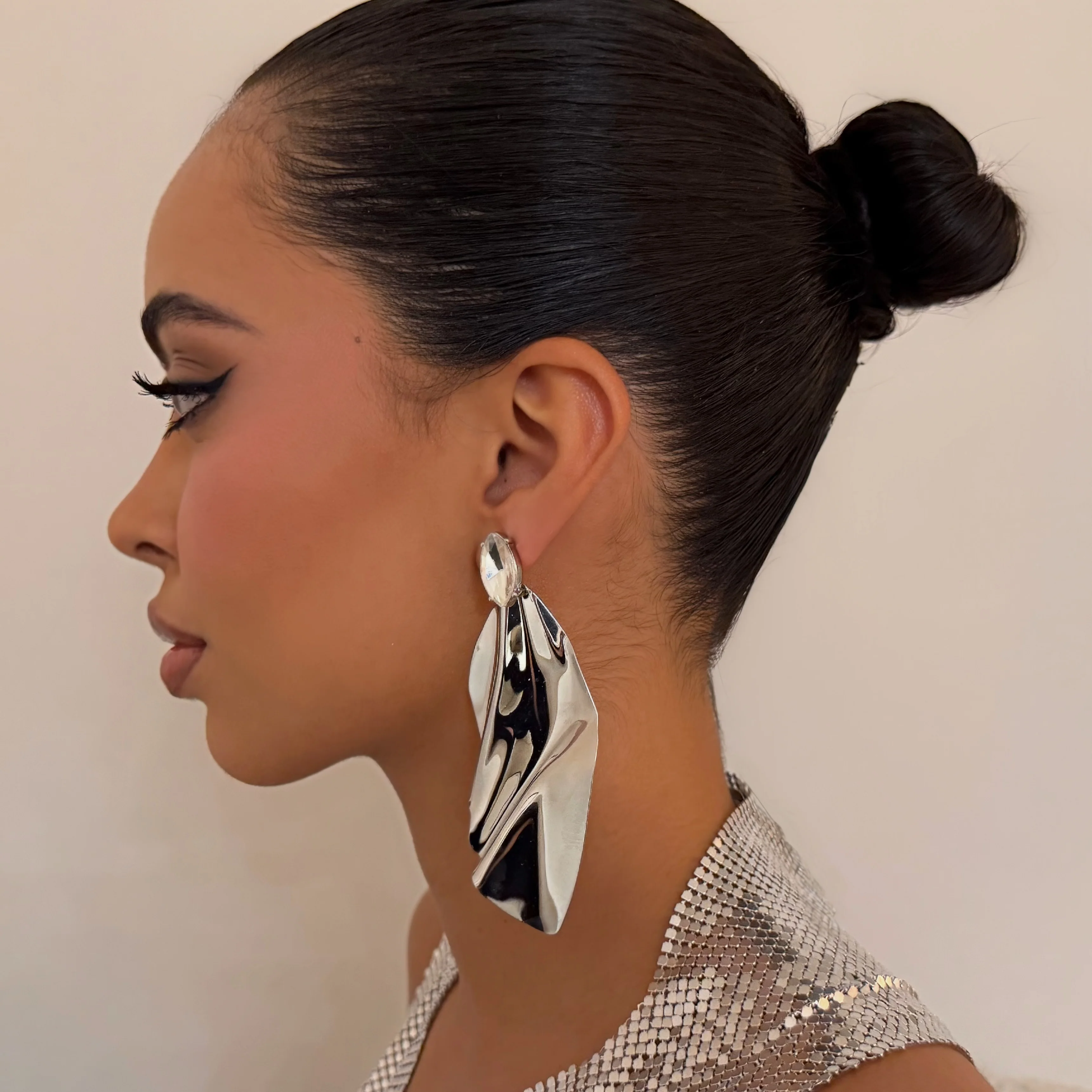 The Crystal Chrome Earrings